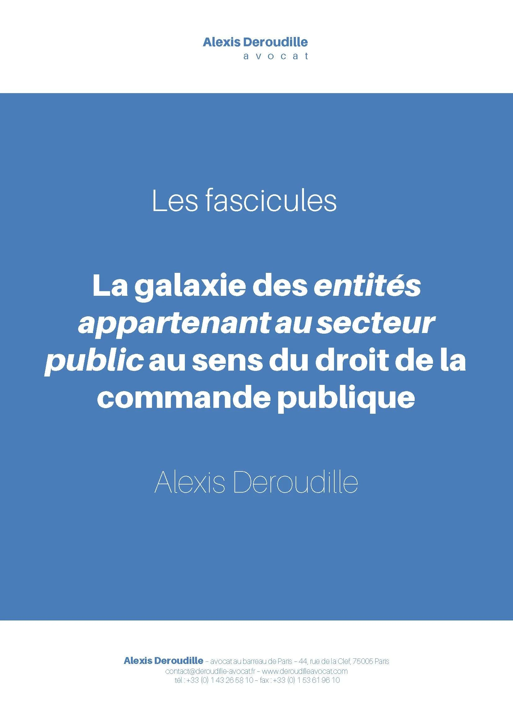 Notre fascicule sur les contrats conclus entre entités appartenant au secteur public