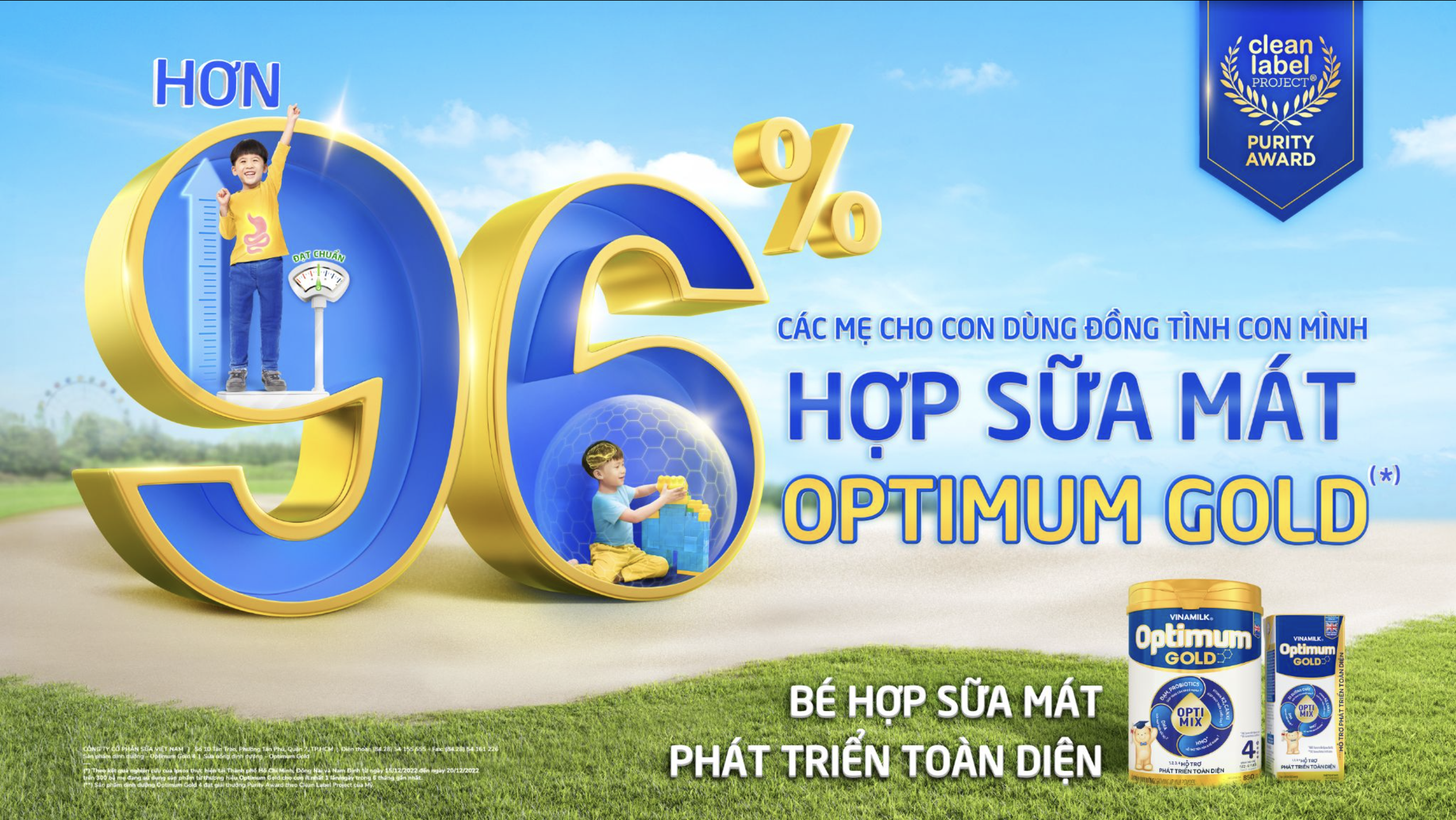 Optimum Gold - Bé Hợp Sữa Mát, Phát Triển Toàn Diện