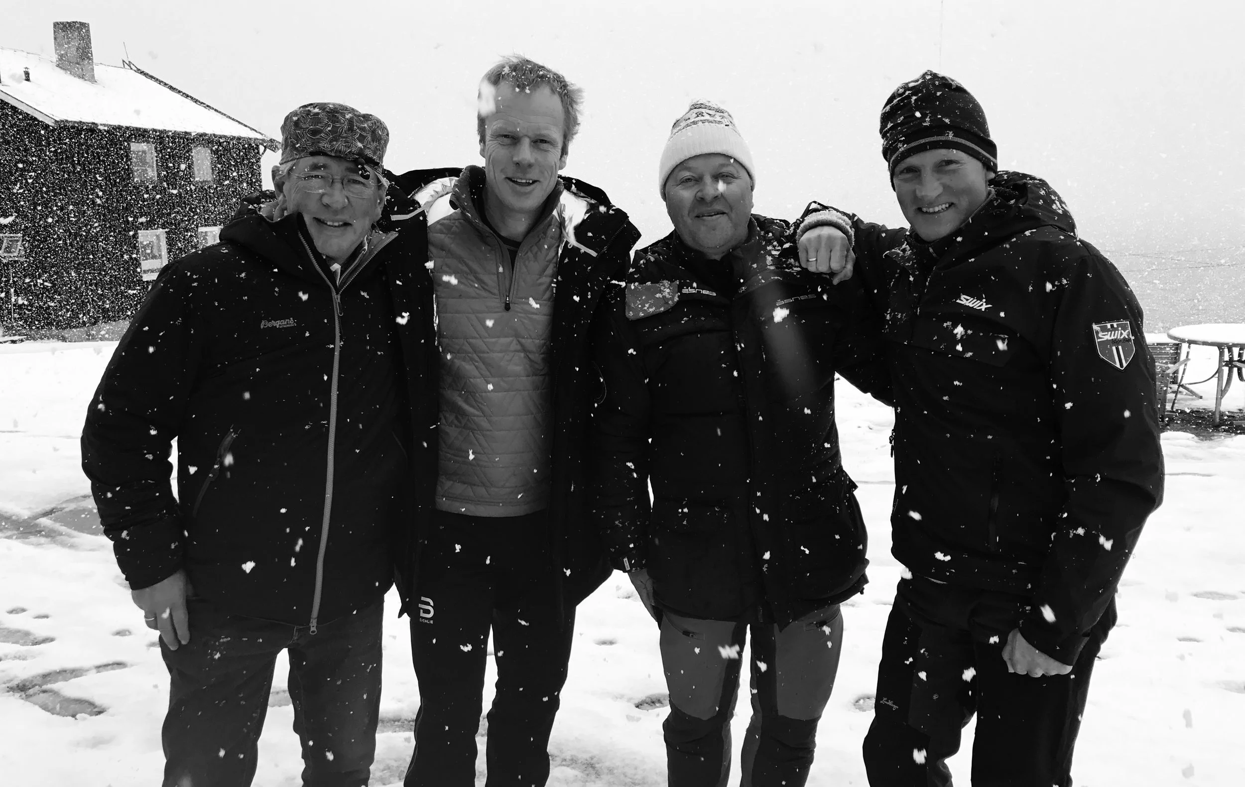 Medeierne: Arne Brimi, Bjørn Dæhlie, Arne Hjeltnes og Vegard Ulvang