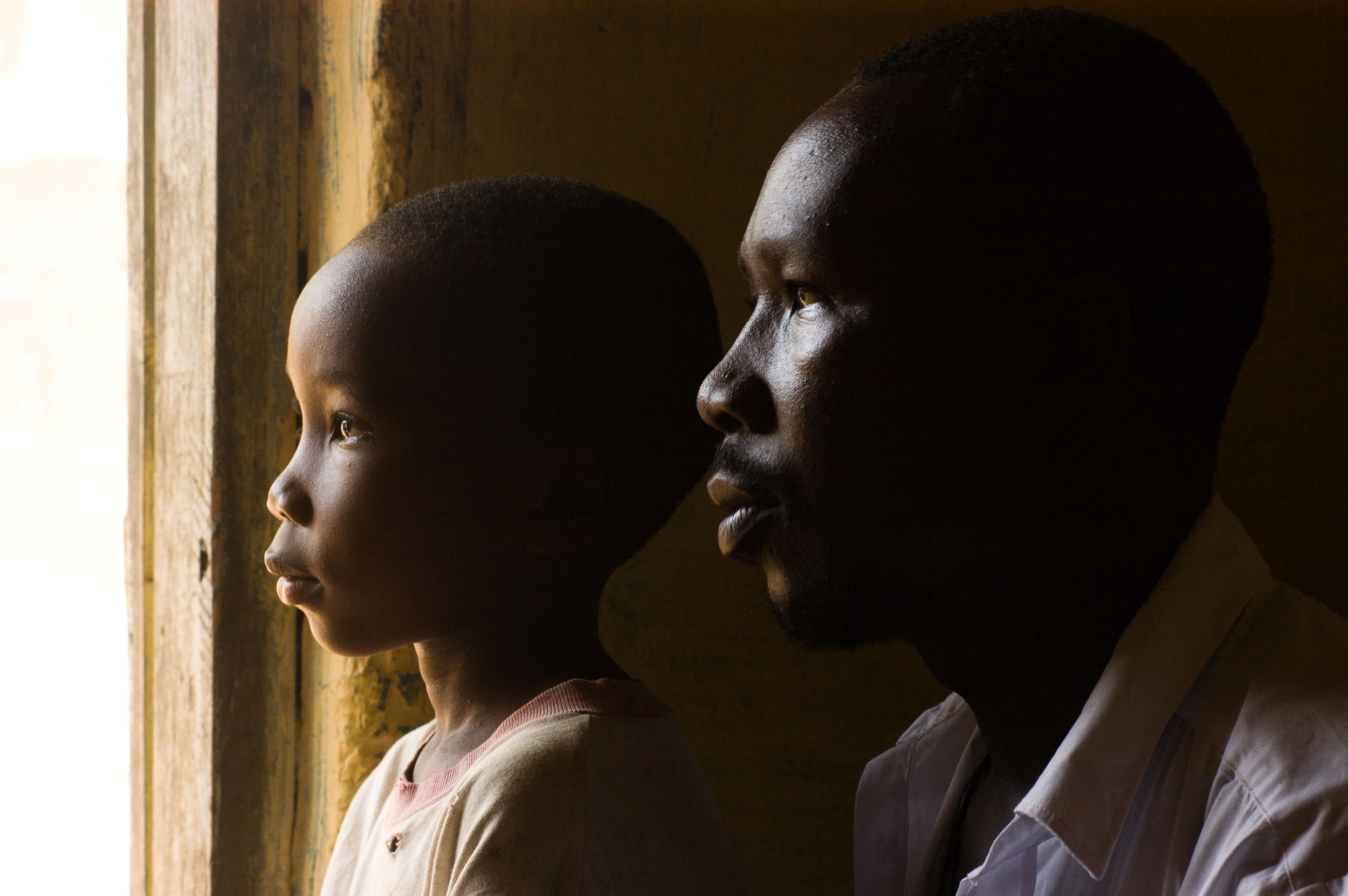  Kora Musician Pa BoBo and his Son, Gambia, Africa 