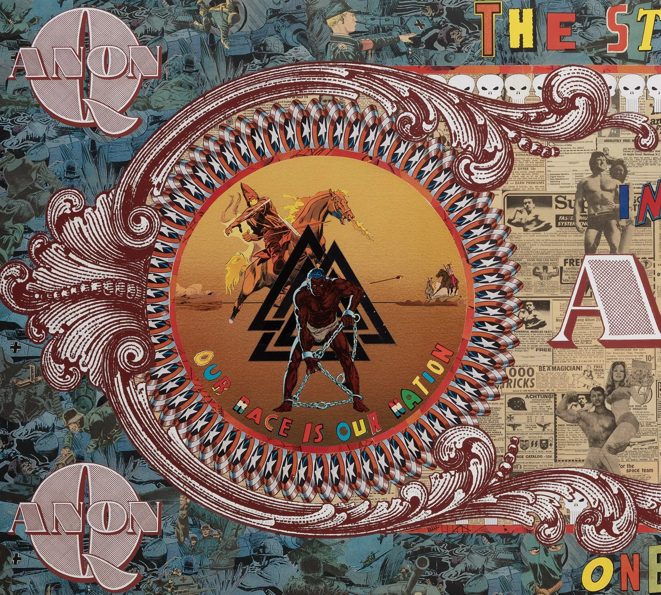   Magabuck ,  80cm x 177cm (mixed media collage), 2023  