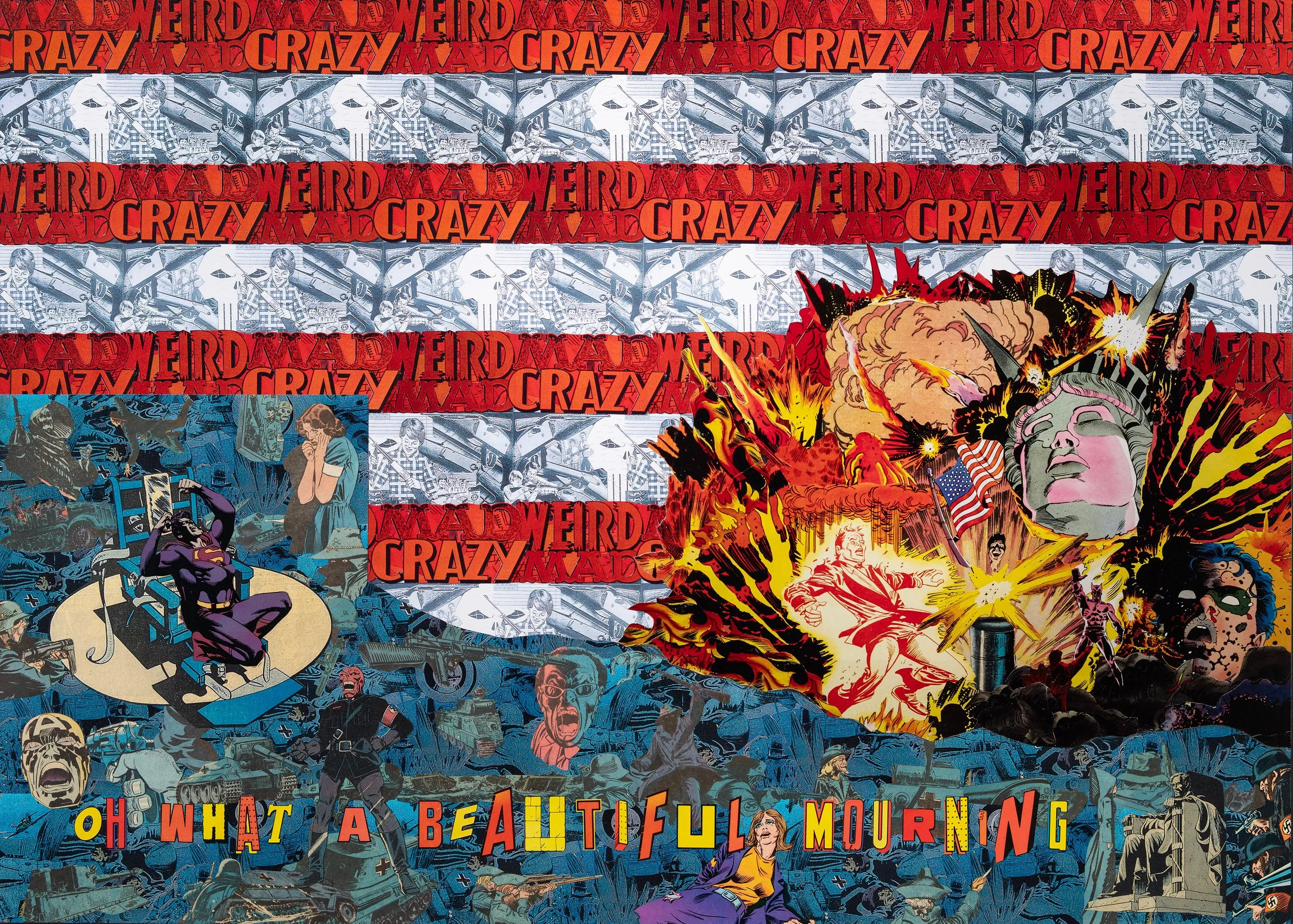   We Need To Talk About Timothy ,  86cm x 114cm (mixed media collage), 2023  