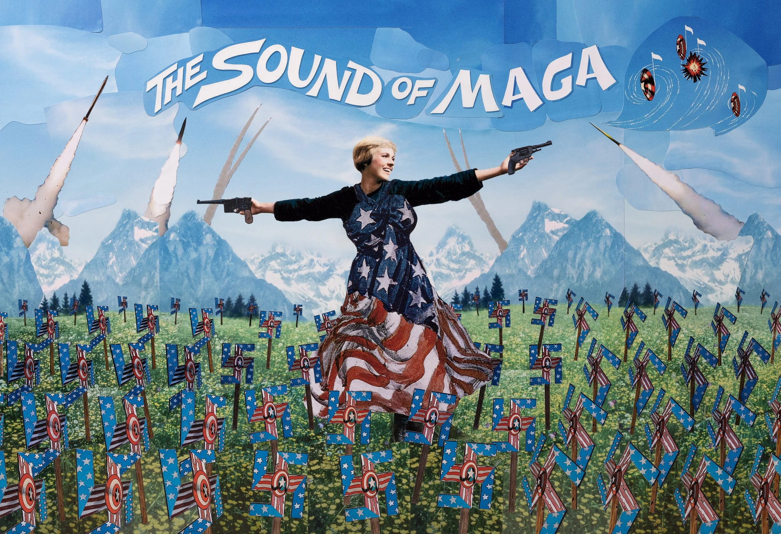   Magasound ,  83cm x 113cm (mixed media collage), 2023  