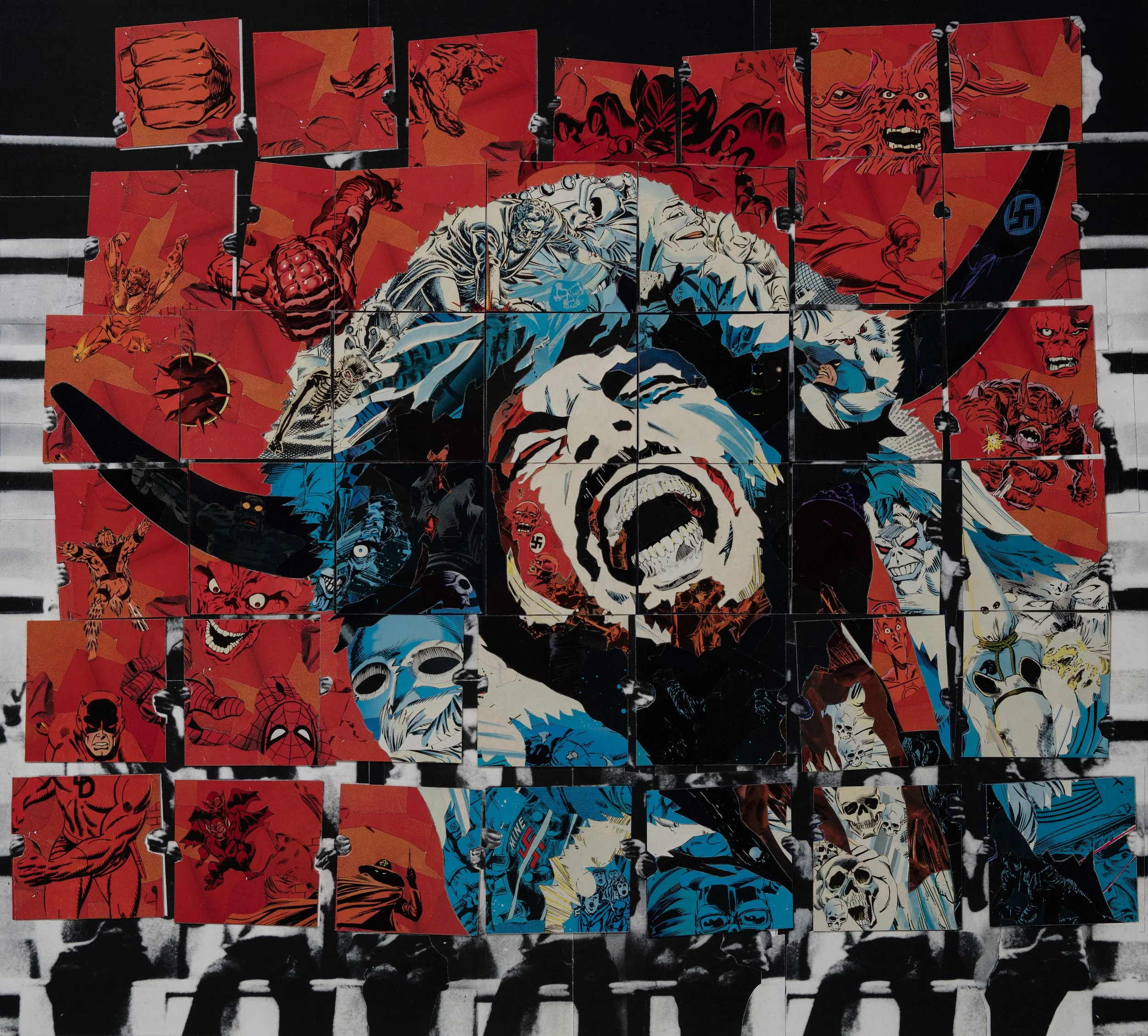   The Candidate ,  80cm x 86cm (mixed media collage), 2022  