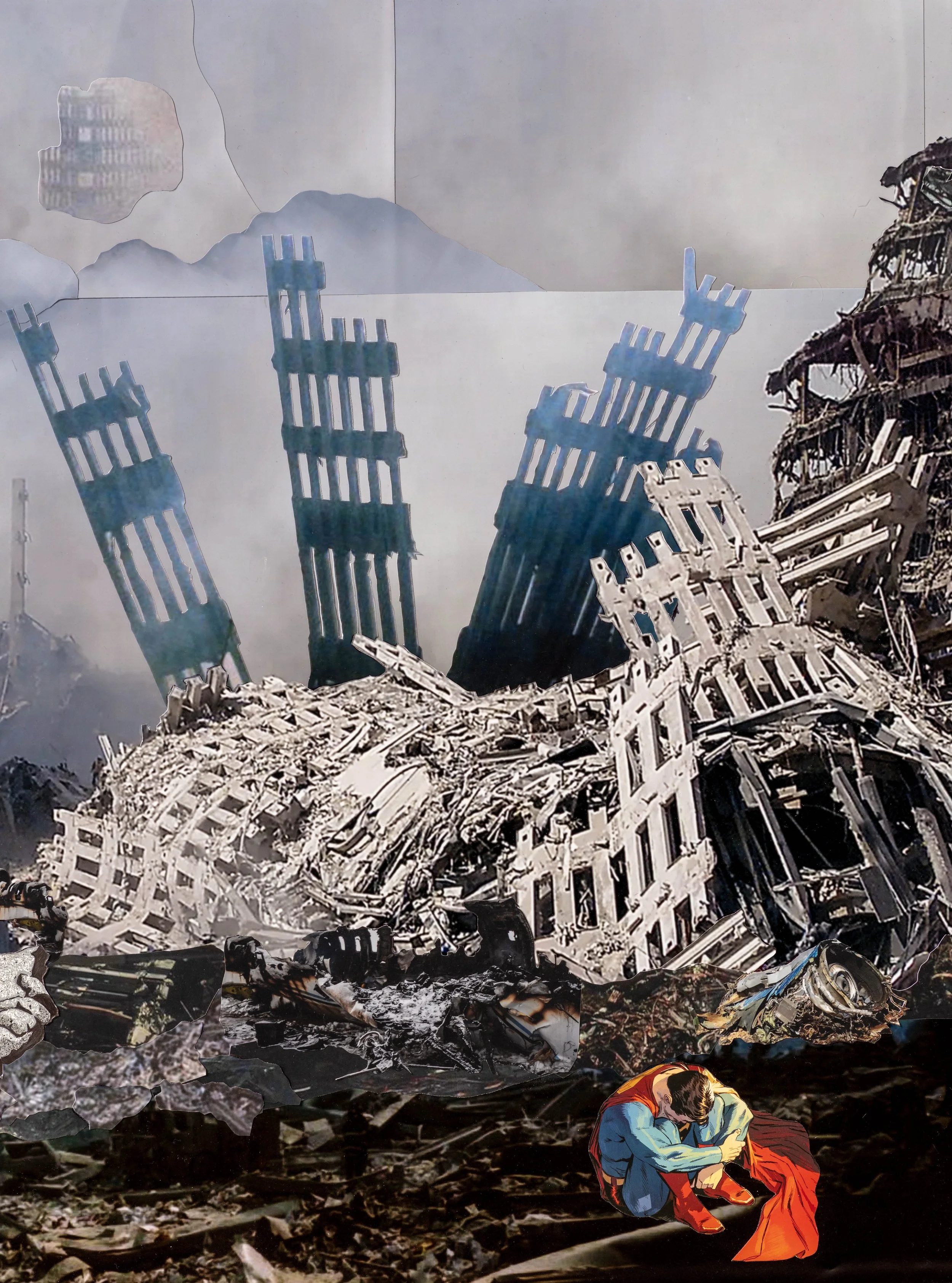   Liberty Once Lost Is Lost Forever,   87cm x 111cm (mixed media collage), 2023  