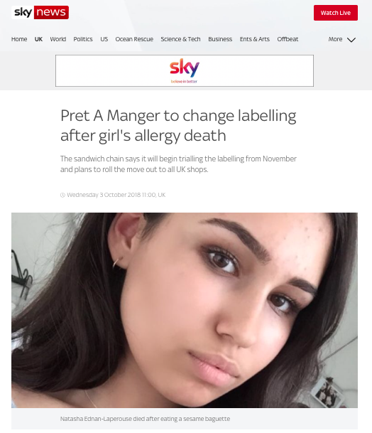 Sky News, 3rd Oct 2018