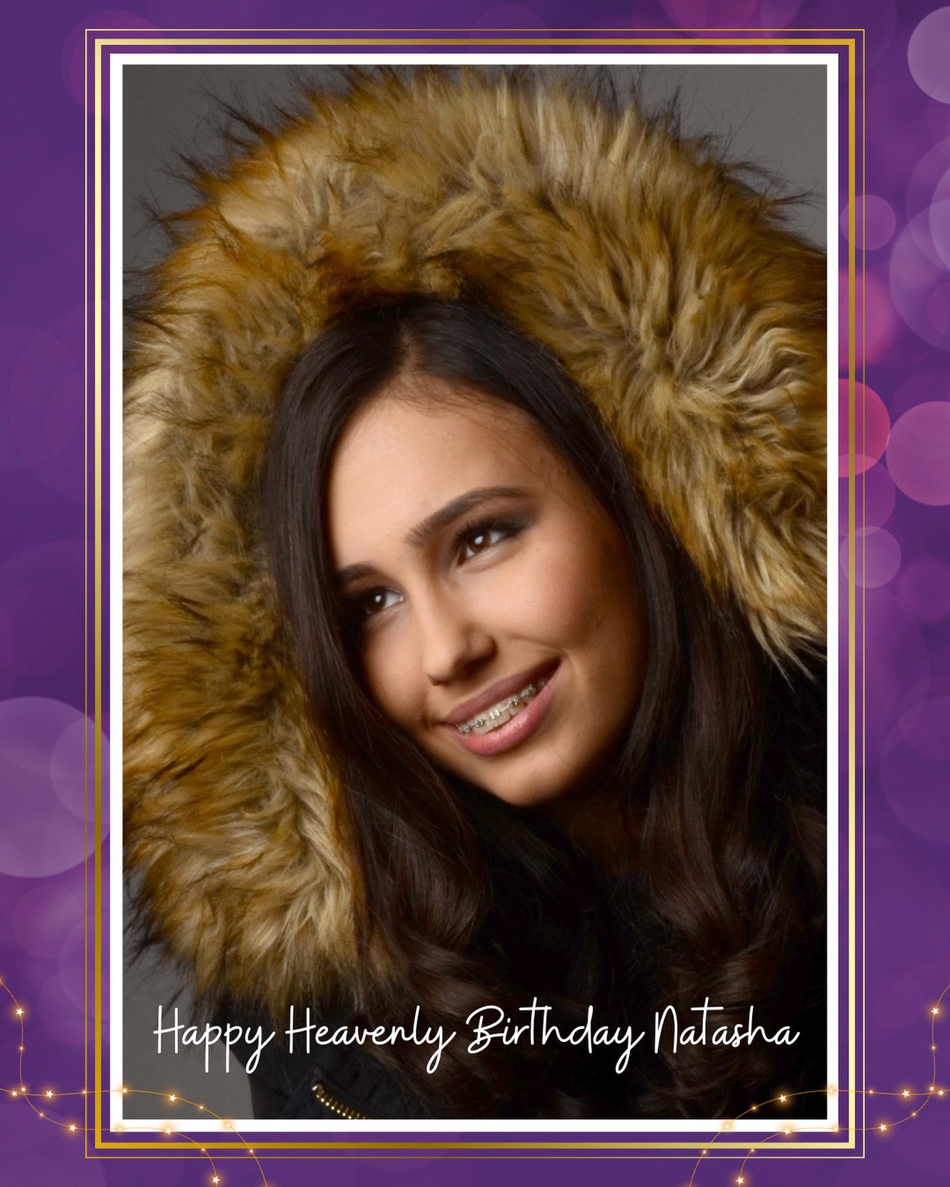 Today is Natasha&rsquo;s heavenly birthday.

Every year we celebrate this special day, but it&rsquo;s hard when she is no longer with us, and we miss her terribly. This photo was taken on the last birthday she celebrated on this earth, her fifteenth.