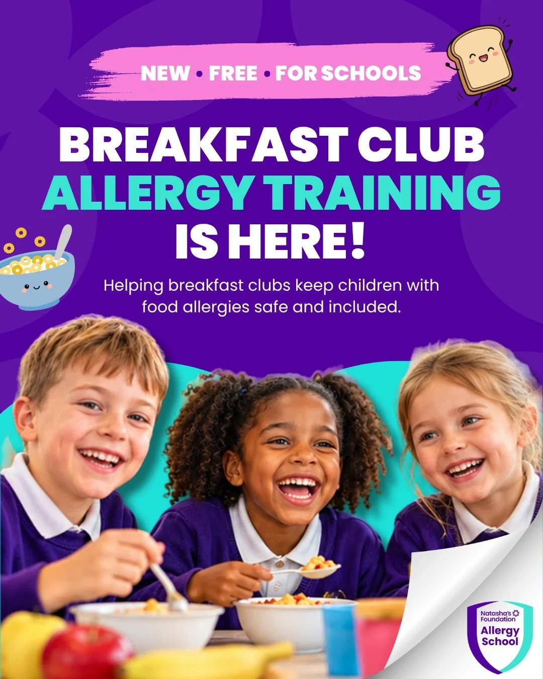 We are delighted to announce the launch of our new&nbsp;FREE Breakfast Club Allergy Training for school staff through our education programme, Allergy School.

Breakfast clubs exist to give children the best possible start to their school day, while 