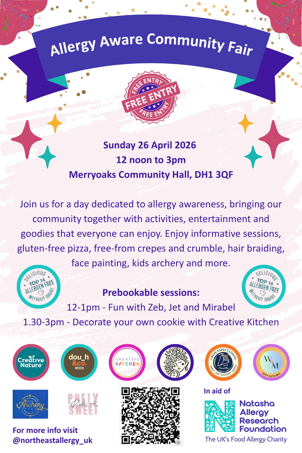 Allergy Aware Community Fair in Durham poster