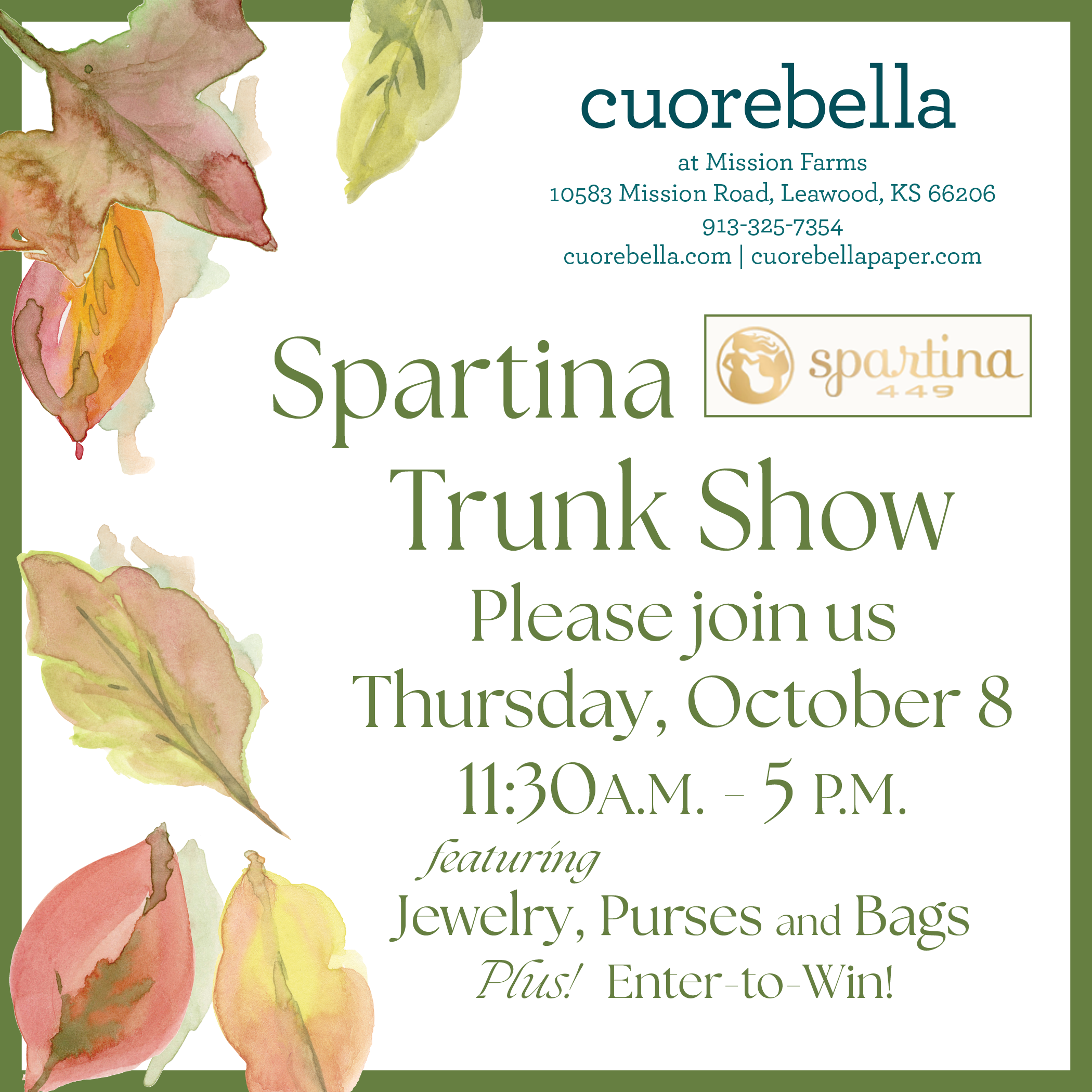Check Out the Spartina Trunk Show at Cuorebella