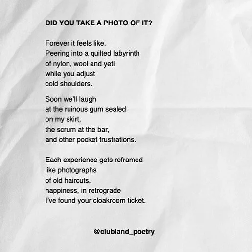 What&rsquo;s it look like? 

#poetrycommunity #poetsofinstagram #poetryisnotdead #lostcloakroomtocketagain #waveygarms #sportsbanger #puffa #barber #parka #poetsociety #poetsofig #londonpoetry