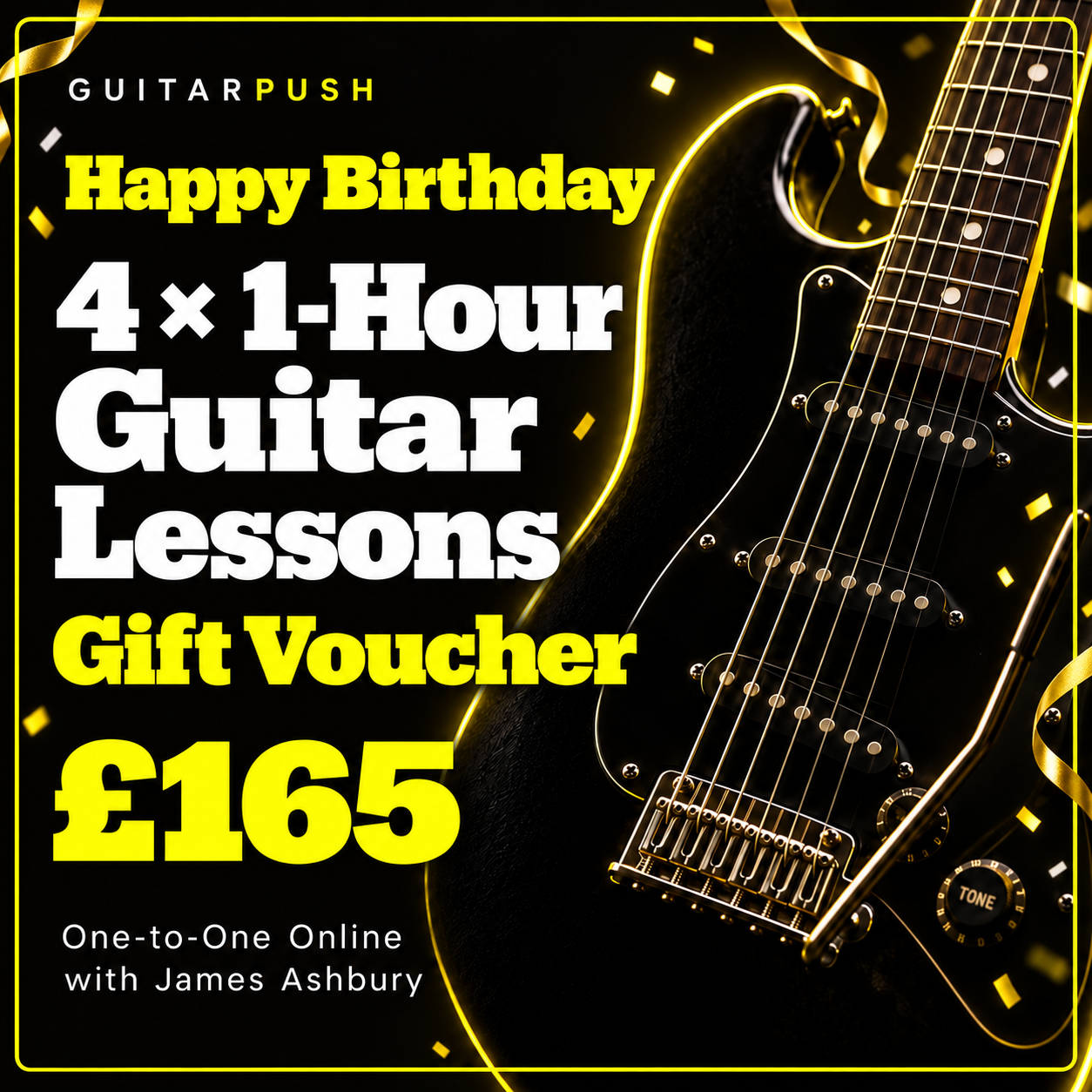 Birthday Guitar Lesson Gift Voucher
