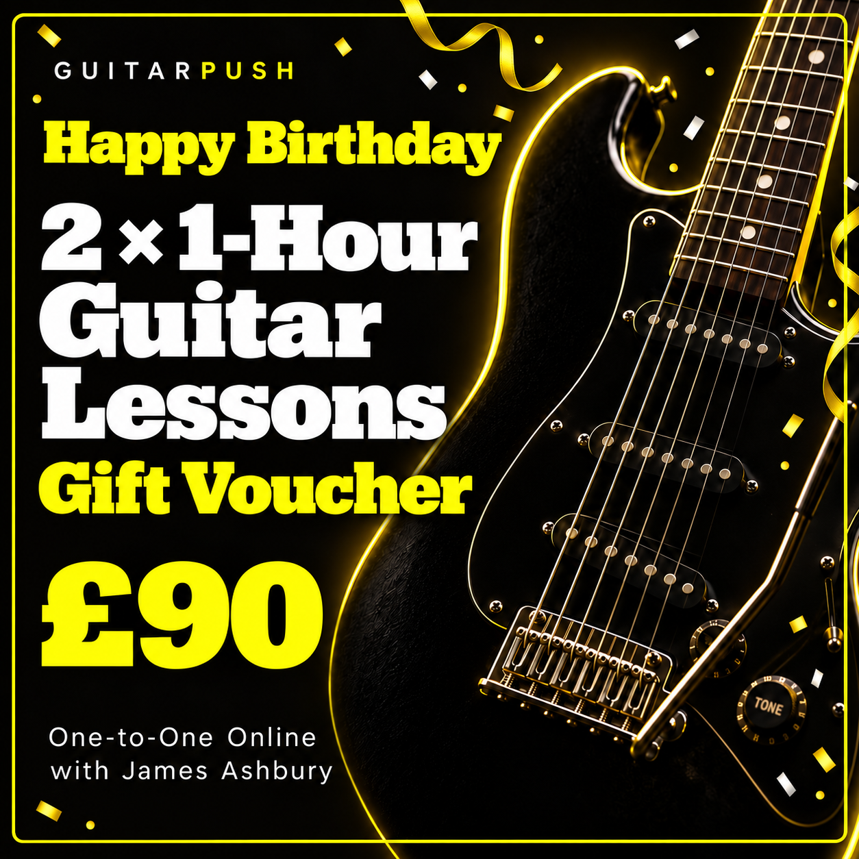Birthday Guitar Lesson Gift Voucher