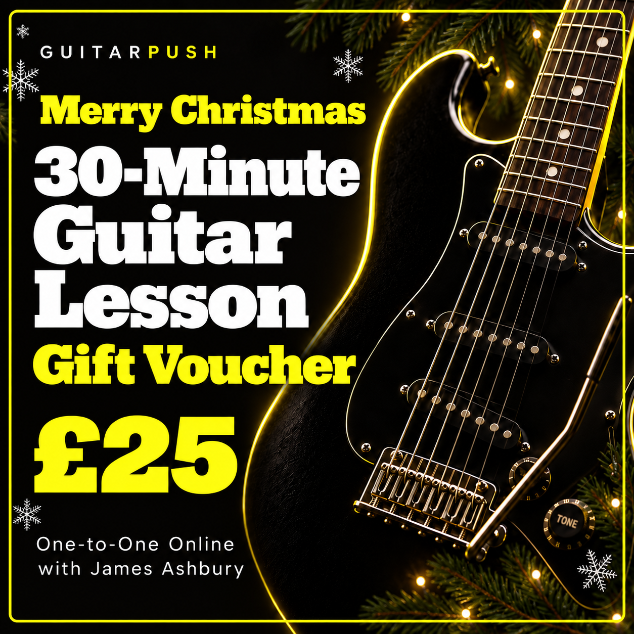 Christmas Guitar Lesson Gift Voucher