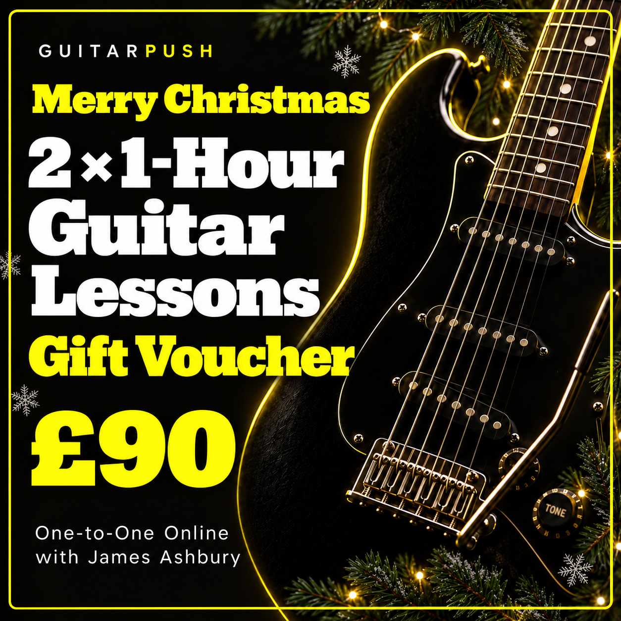 Christmas Guitar Lesson Gift Voucher
