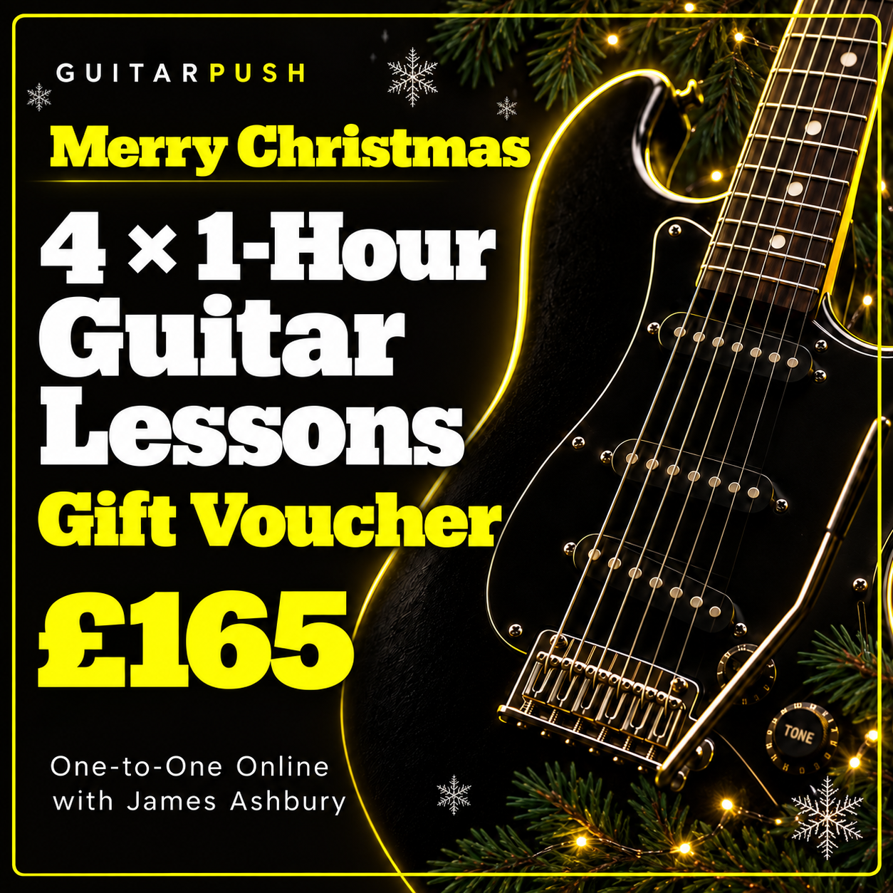 Christmas Guitar Lesson Gift Voucher