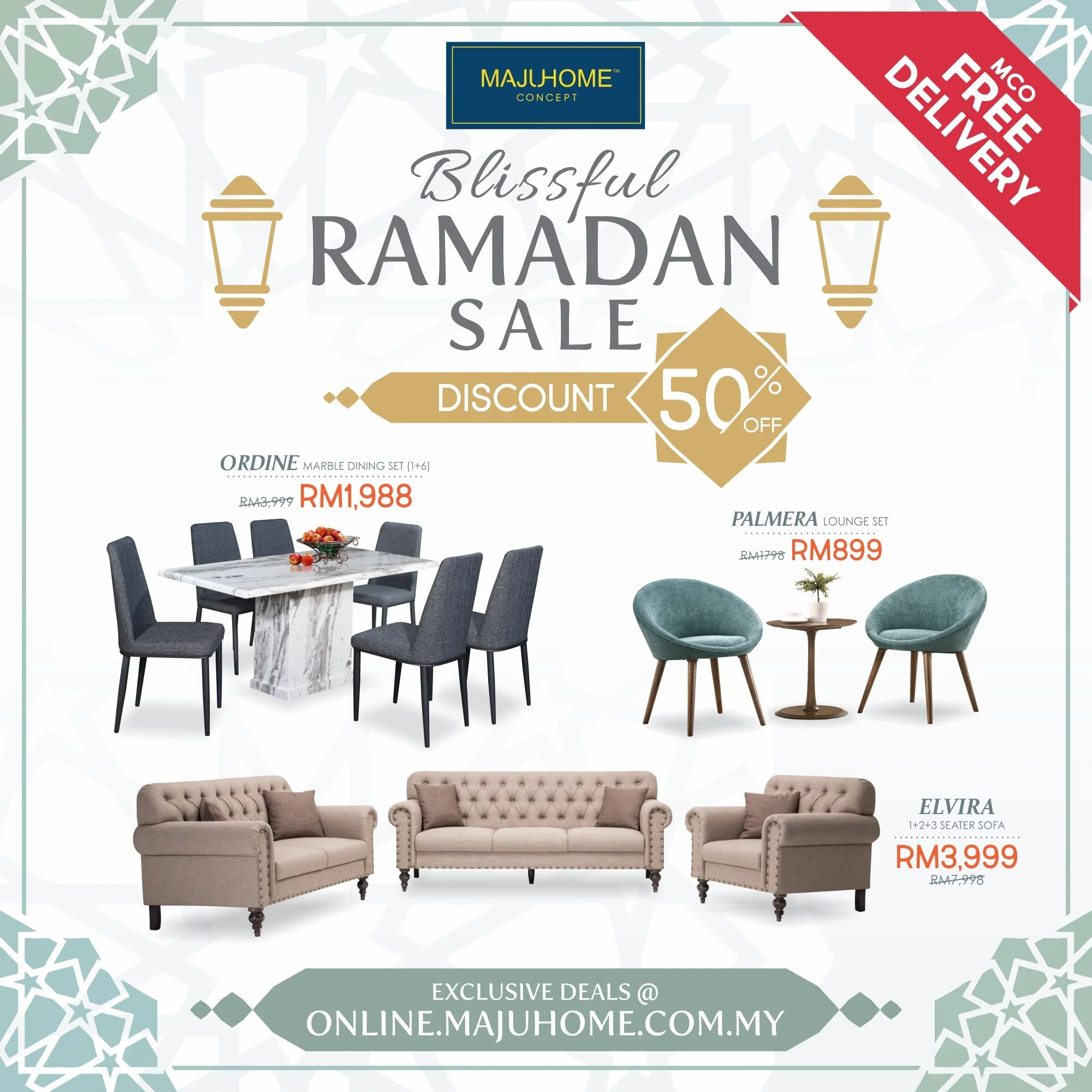 Be captivated with MAJUHOME Concept ‘Ramadan Sale’ of Up to 50