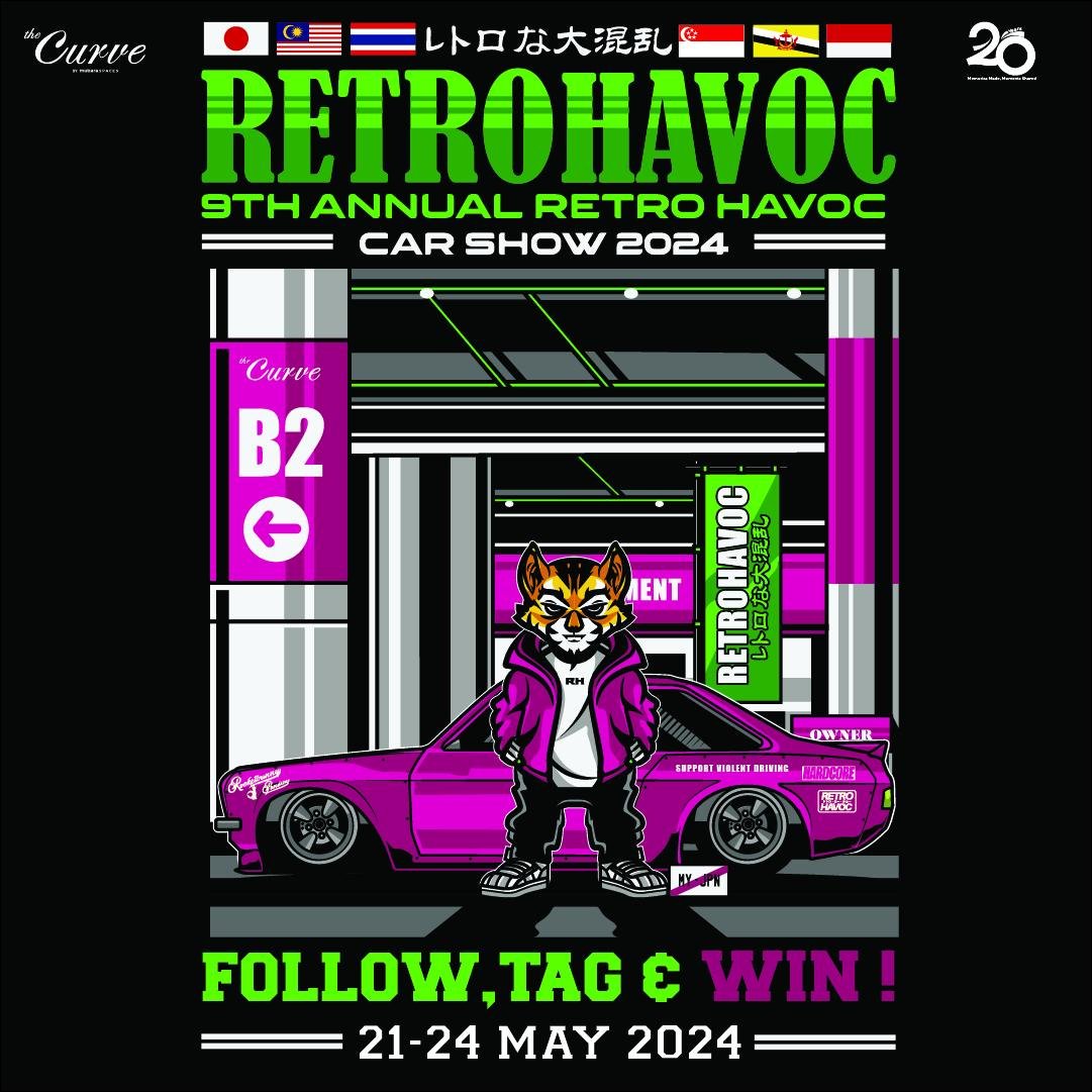 Stand a chance to WIN Retro Havoc tickets!

All you need to do:
1. Follow the Curve social media pages
2. Tag 1 friend in the comment section

Contest duration: 21 - 24 May 2024

#theCurve #theCurvemall #theCurveMutiaraDamansara #retrohavoc