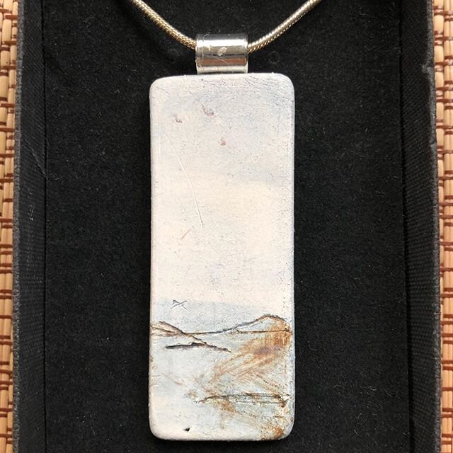 Scottish landscape pendant #ceramics #pendant #scotland #westcoast #loch