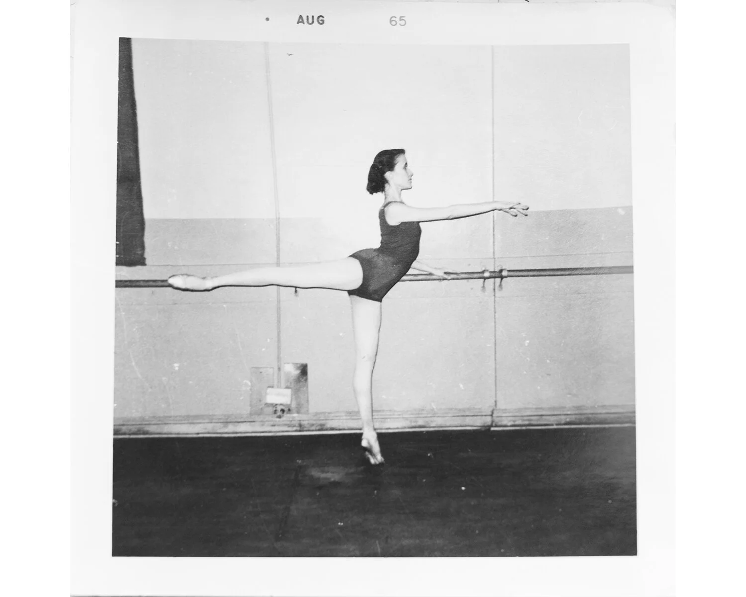 A young Linda Leven practicing ballet. Photograph republished in “Coda” by Elizabeth Bick.