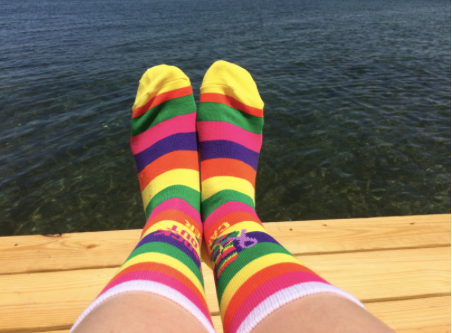 Socks at the lake