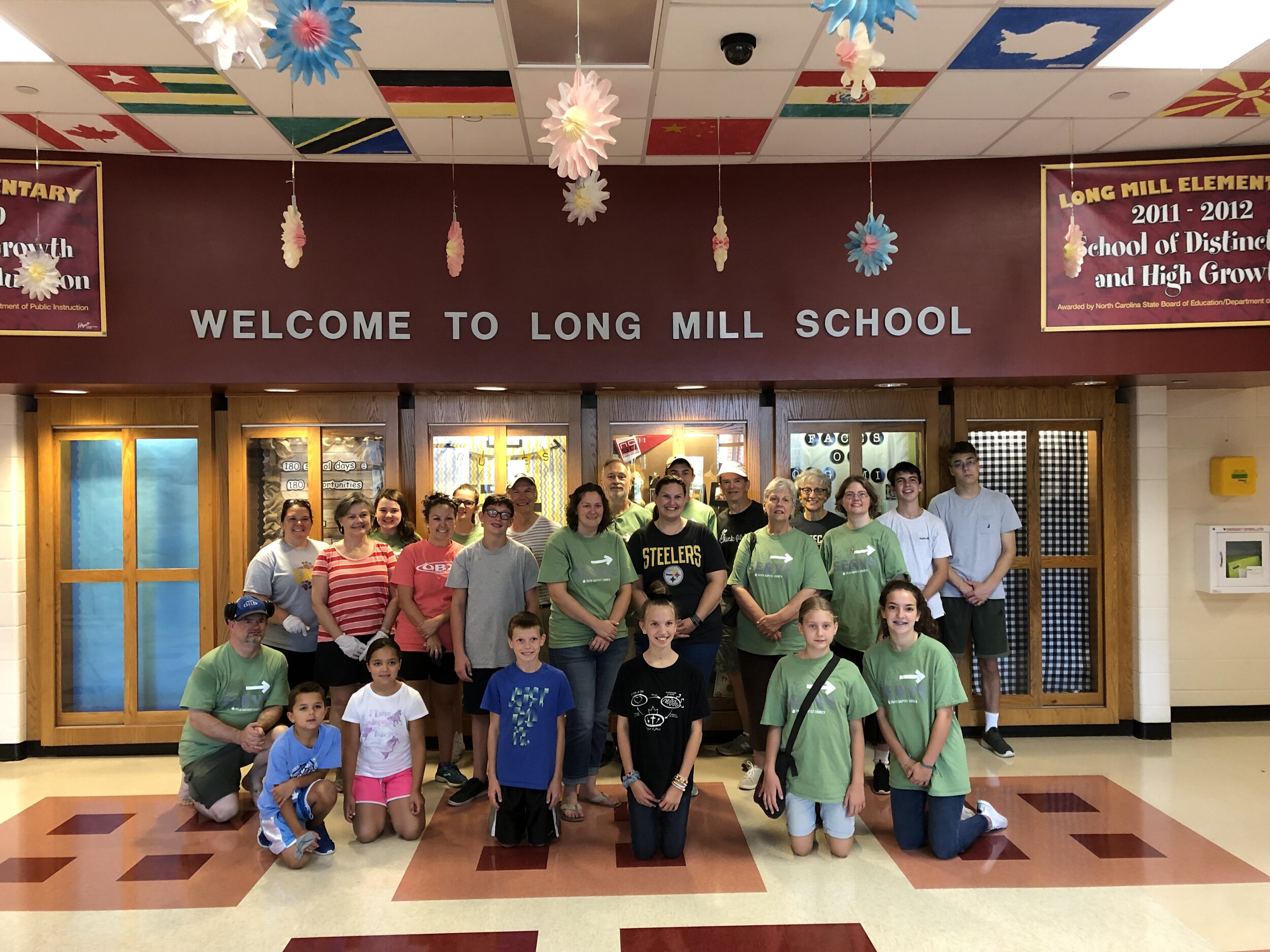 Our volunteers serving Long Mill Elementary in 2019.