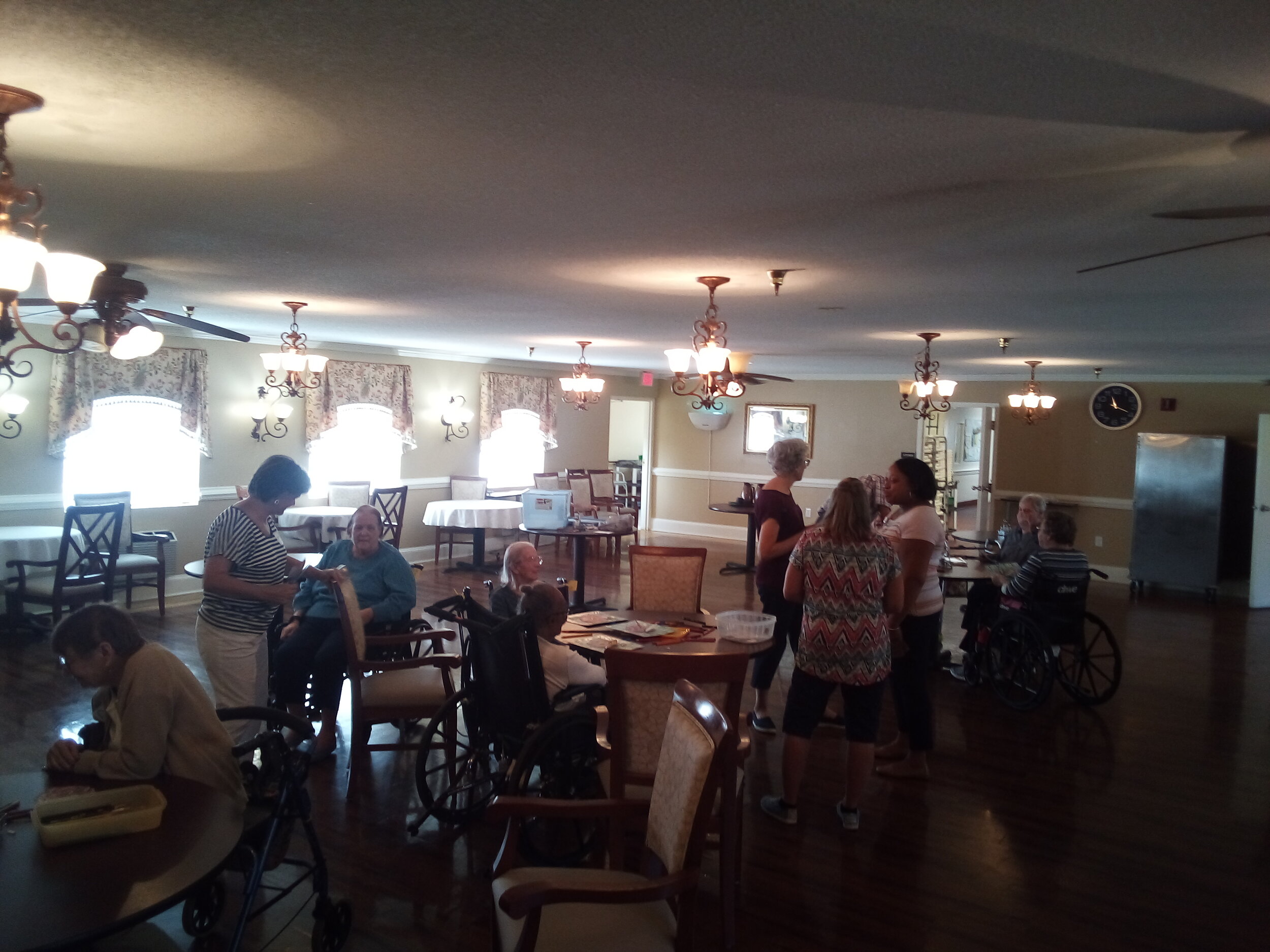 Our volunteers serving the residents at Hillside Nursing home in 2019.