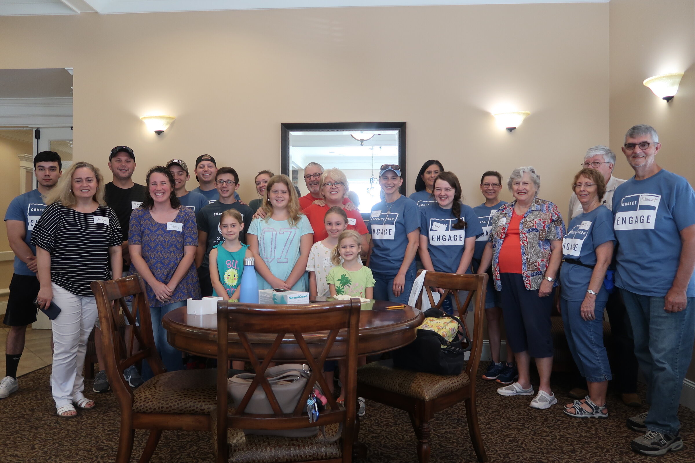 Our volunteers serving the residents at Hillside Nursing home in 2018.