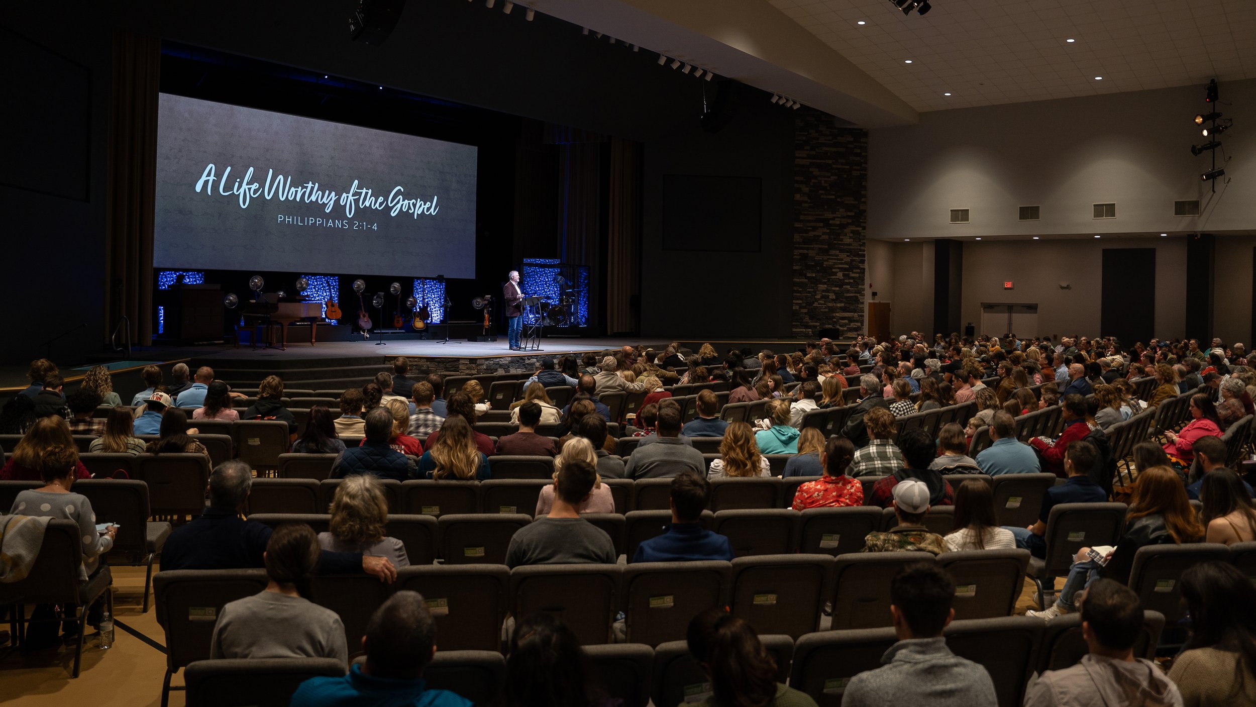 We always have room for guests, but the 8 AM gathering has the most space in the Worship Center.