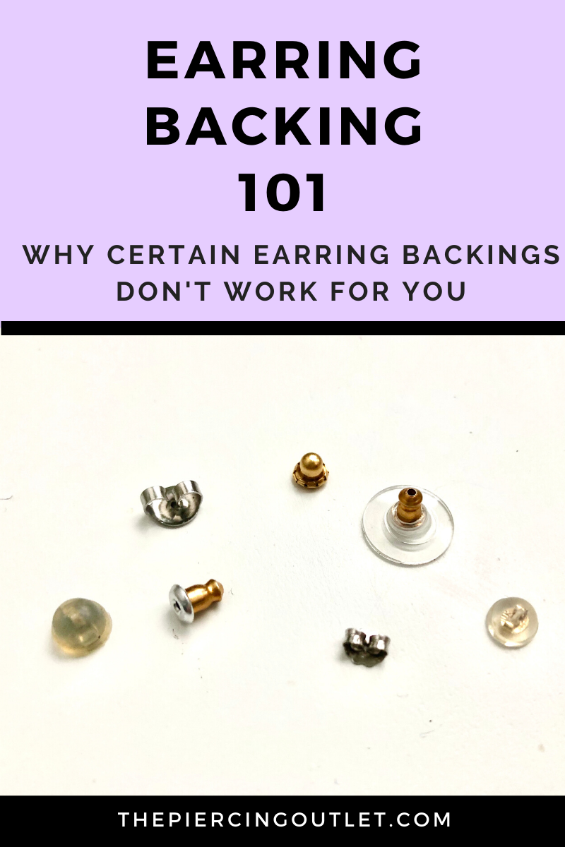 Earring Backings 101 - Why Certain Earring Backs Don't Work For You — THE  PIERCING OUTLET