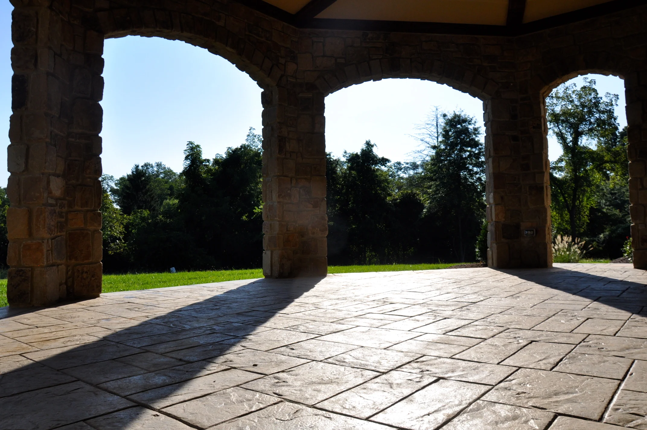 Stamped Concrete Courtyard
