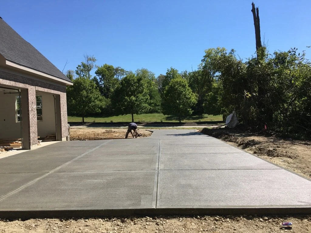 Traditional Concrete Driveway Swirled Finish