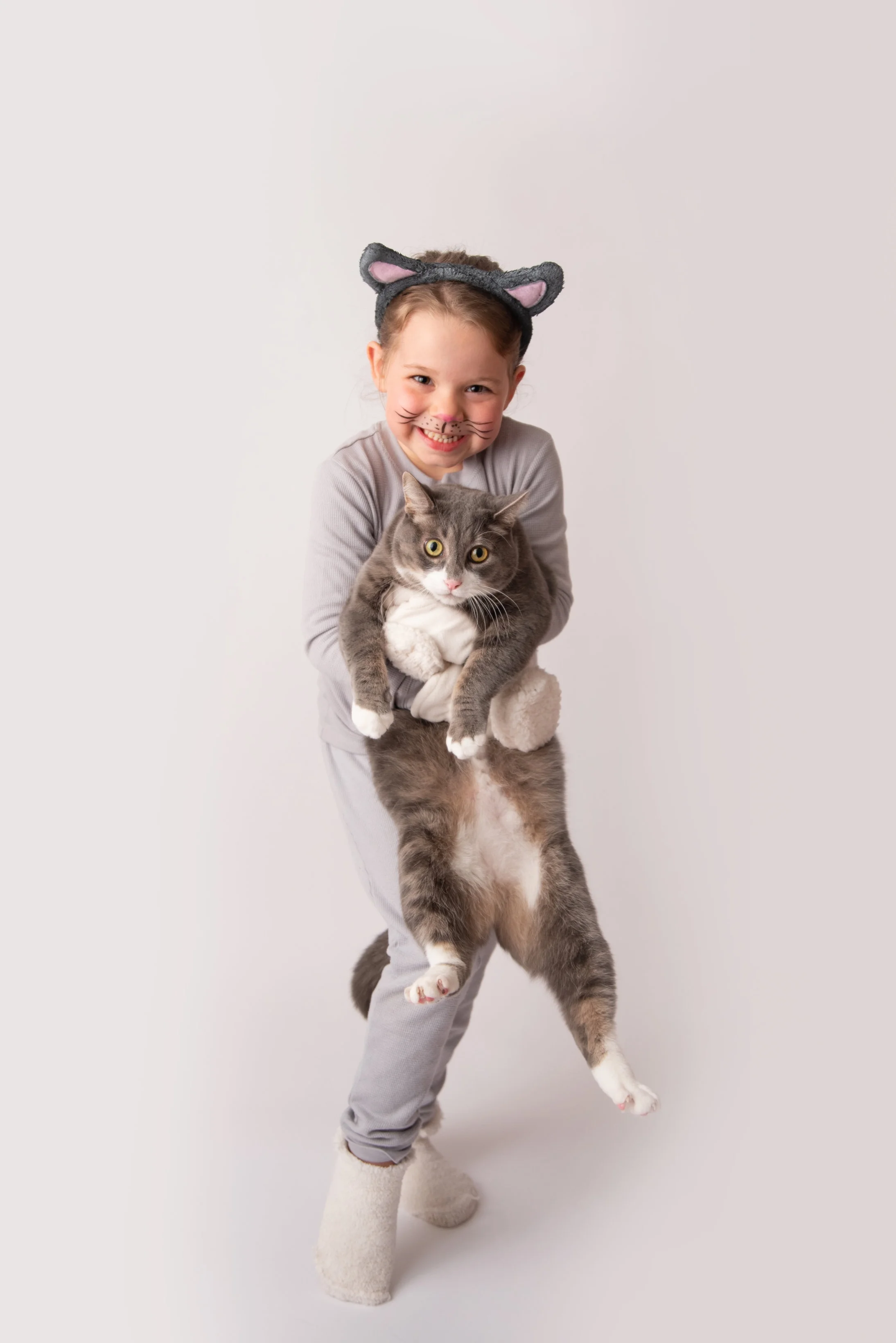Emelia as my cat, Finn, for Halloween 2018