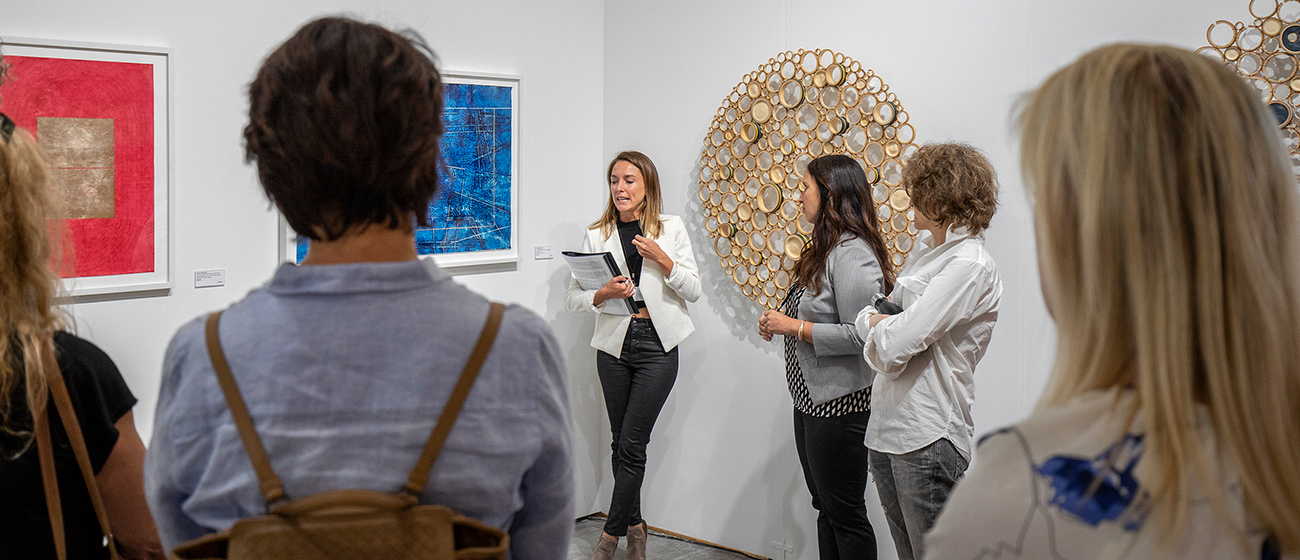 Agustina Mistretta and Melissa Soltesz Melissa of Upfor gallery during an Art Aspen VIP Tour hosted by Richard Mille and Galerie Magazine