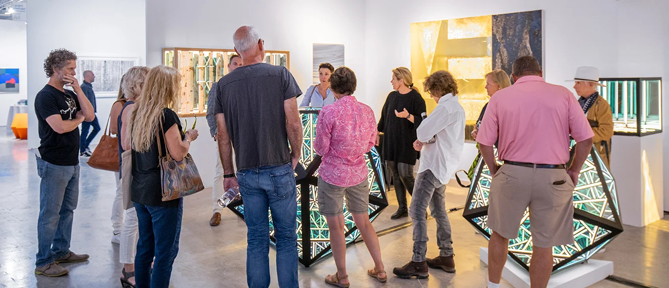 Melissa Morgan of Melissa Morgan Fine Art with an Art Aspen VIP Tour hosted by Richard Mille and Galerie Magazine