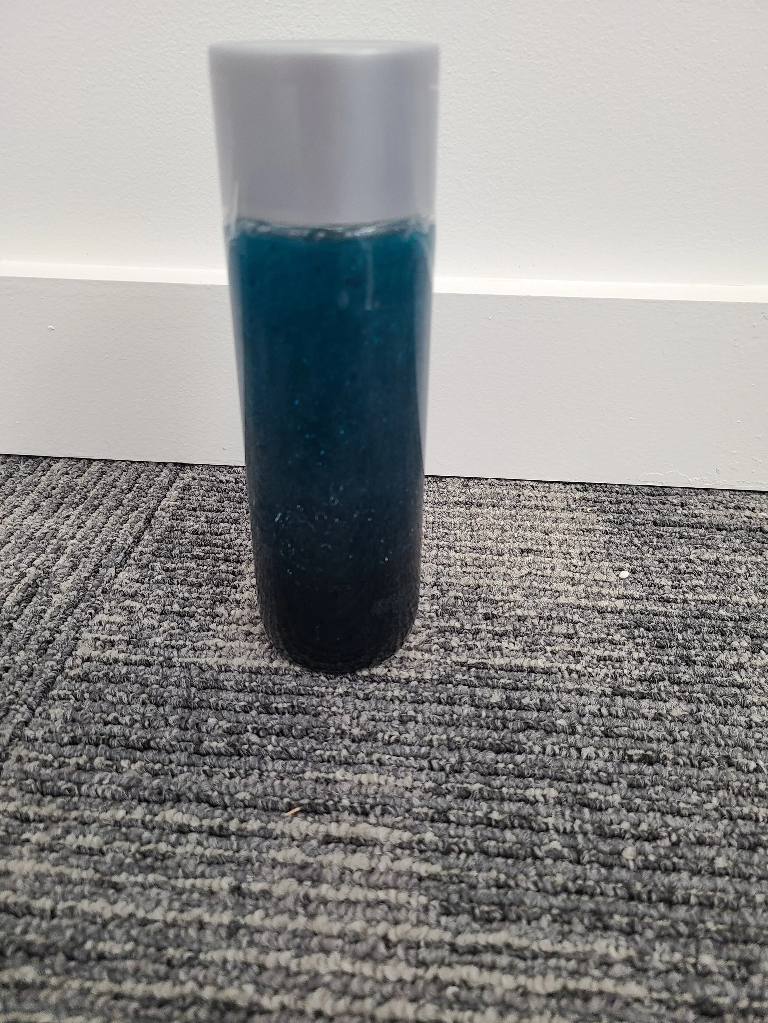 Lava Bottle with blue food coloring