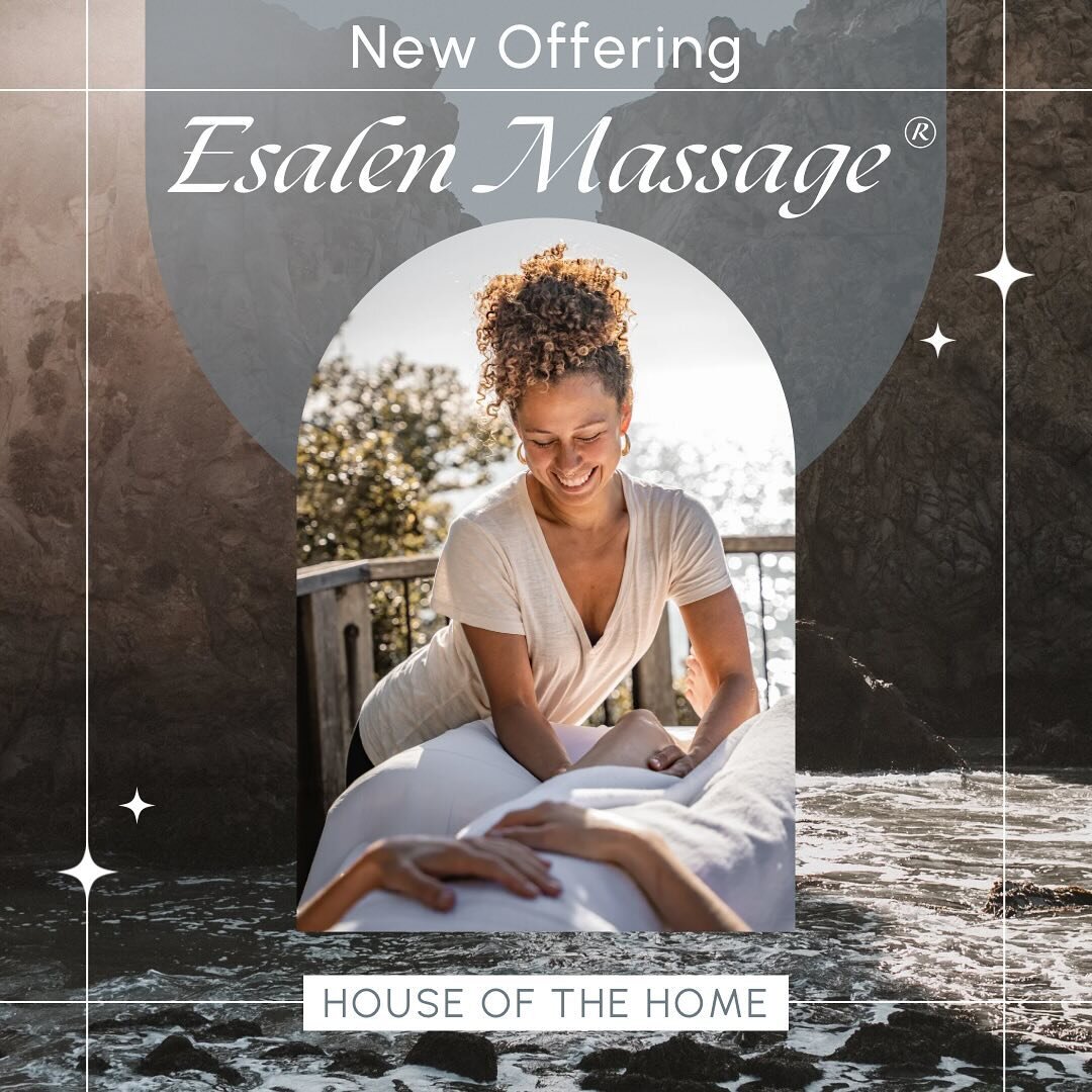 You might be wondering, what is Esalen Massage&reg;?

Esalen massage was developed at the Esalen institute in Big Sur, California during the 1960s. 
The nervous system and the musculature of the body are attended to with both subtle and deep work. Ce