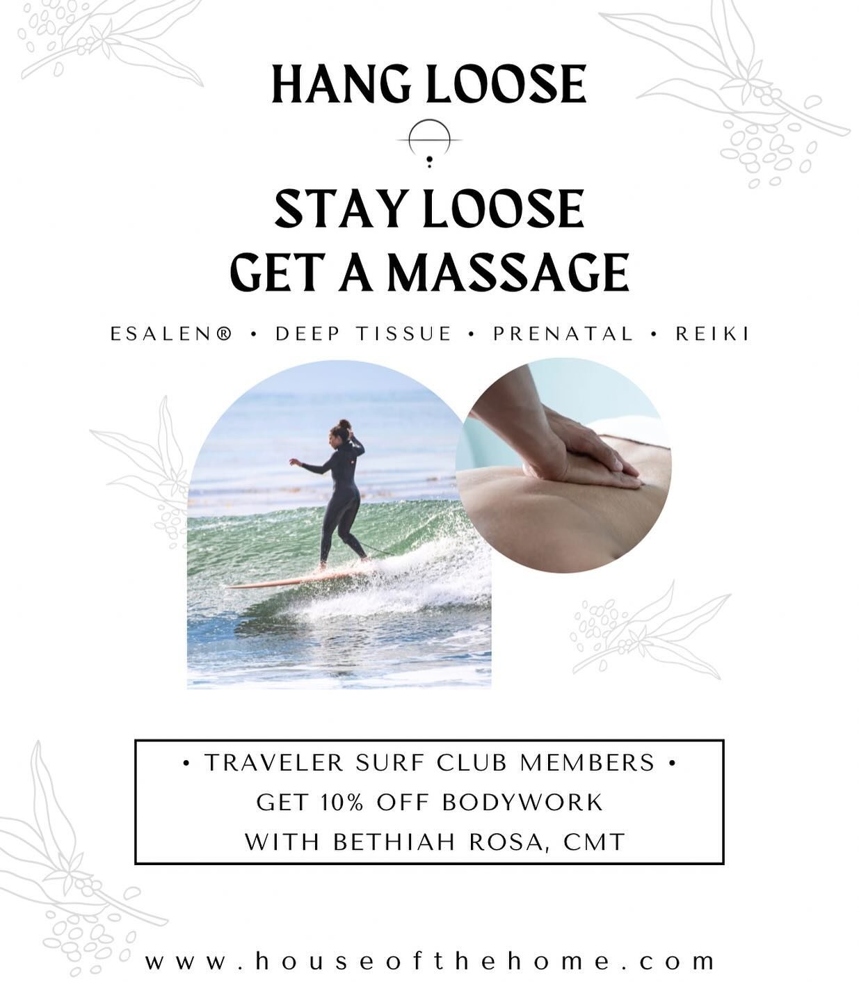 Calling all wave riders! 🌊 Unwind and restore your energy after a day on the waves with 10% off bodywork services exclusively for Traveler Surf Club members. Click the link in the bio to book 🏄&zwj;♀️💆
 #SurfAndSoothe #TravelerSurfClub #SantaCruz 