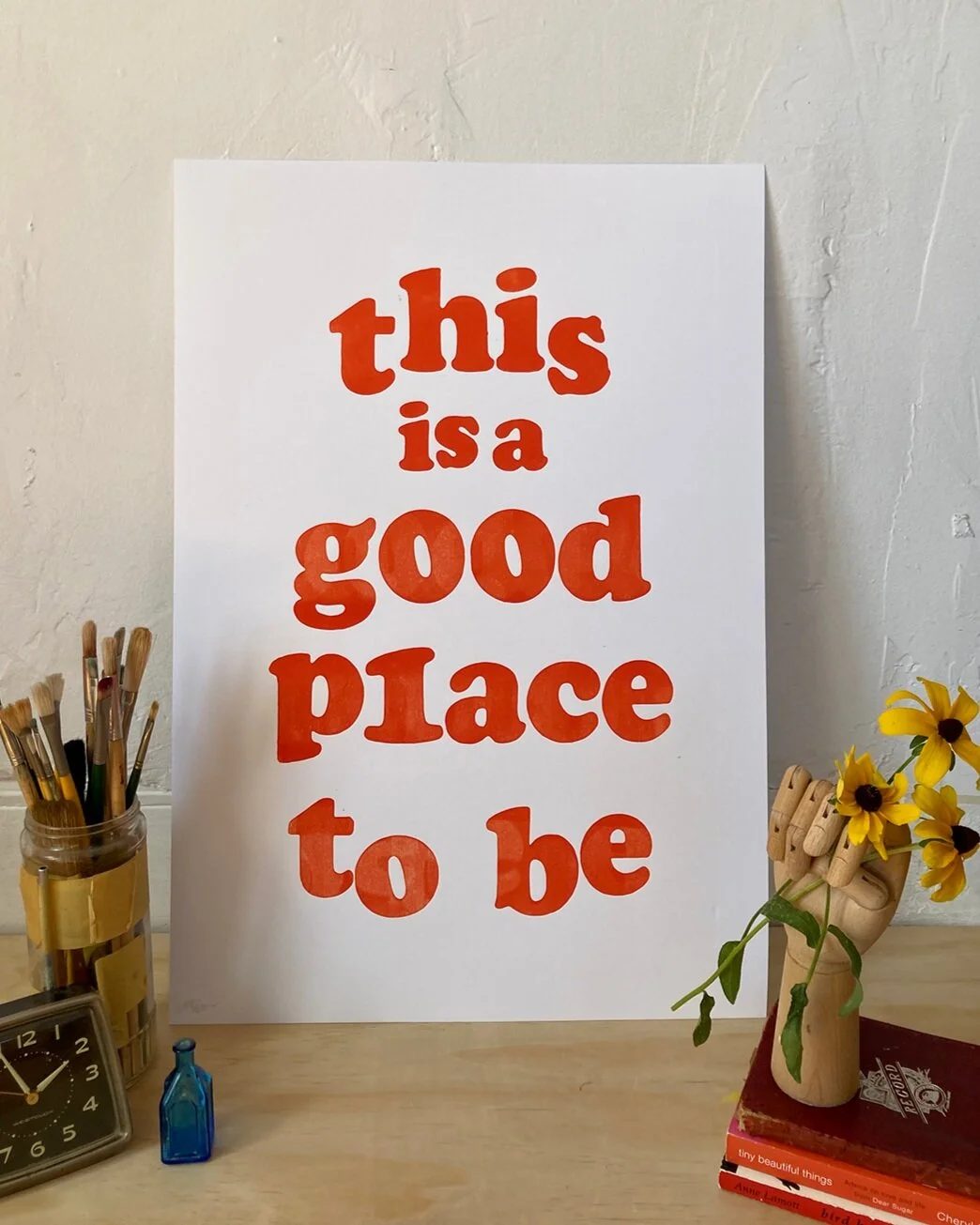 This Is A Good Place To Be- 18x26 original - various ink on white or beige paper