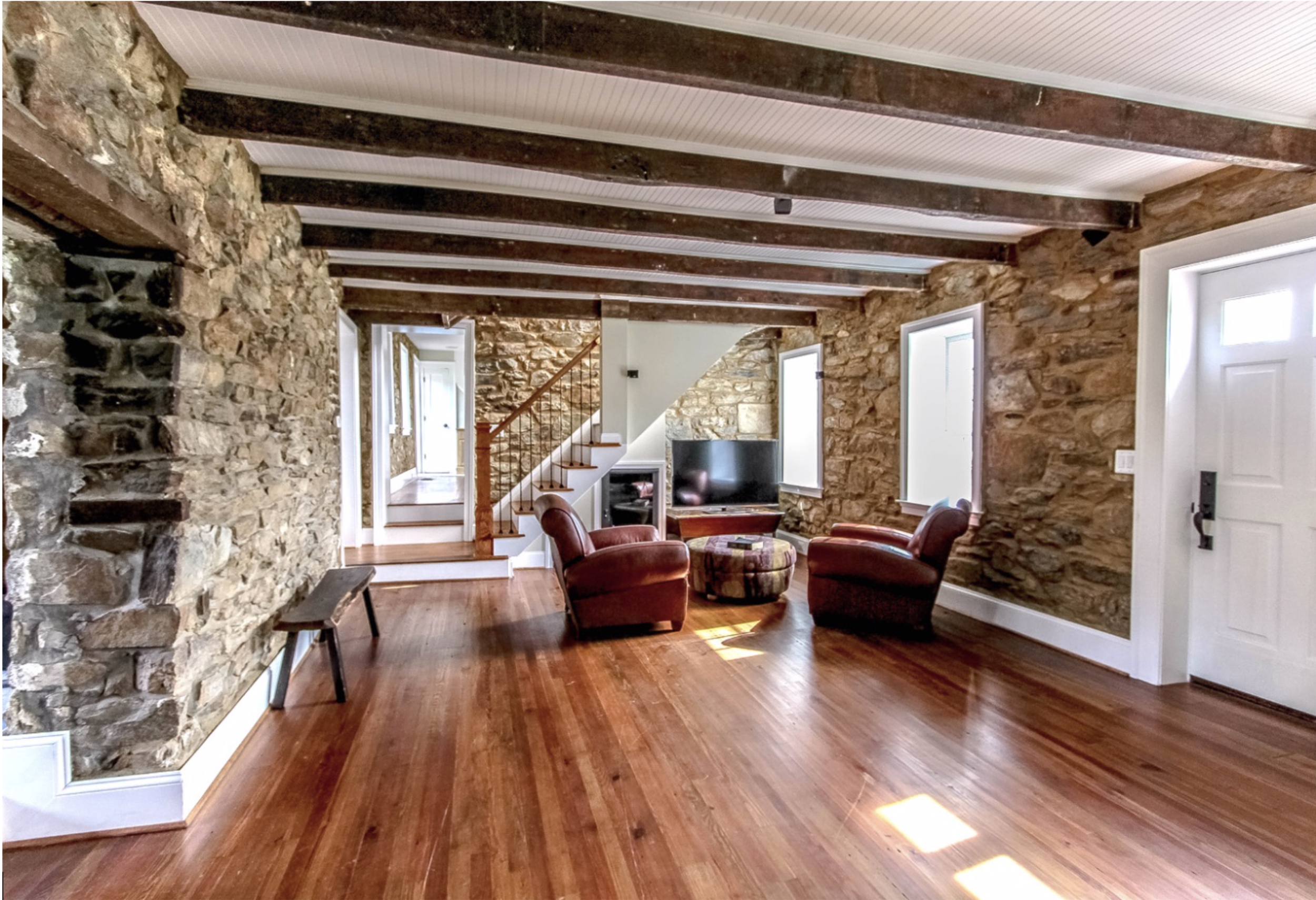 after living room renovation photo stone historic house