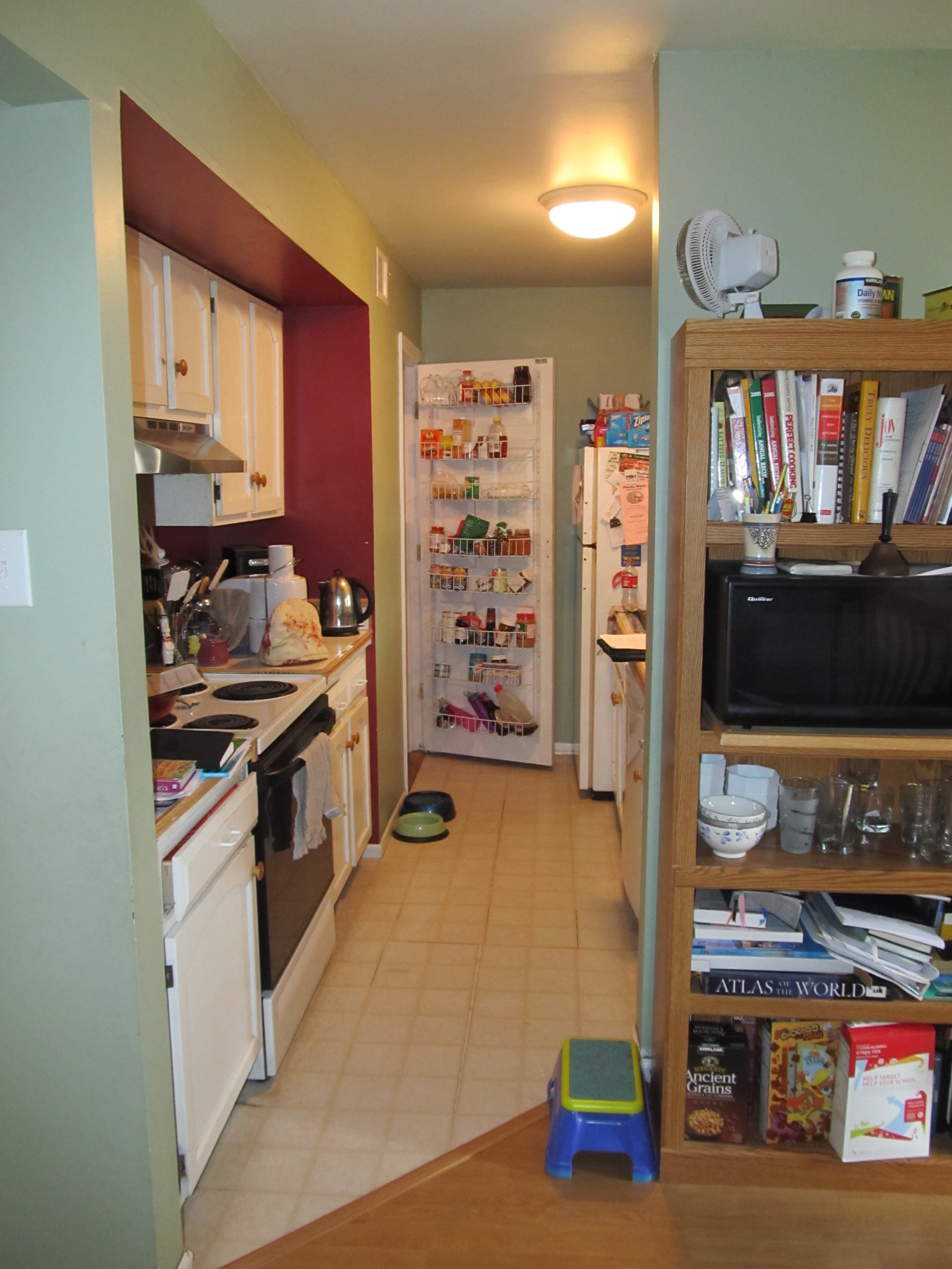 Small Cluttered Tight Kitchen Before Renovation Photo