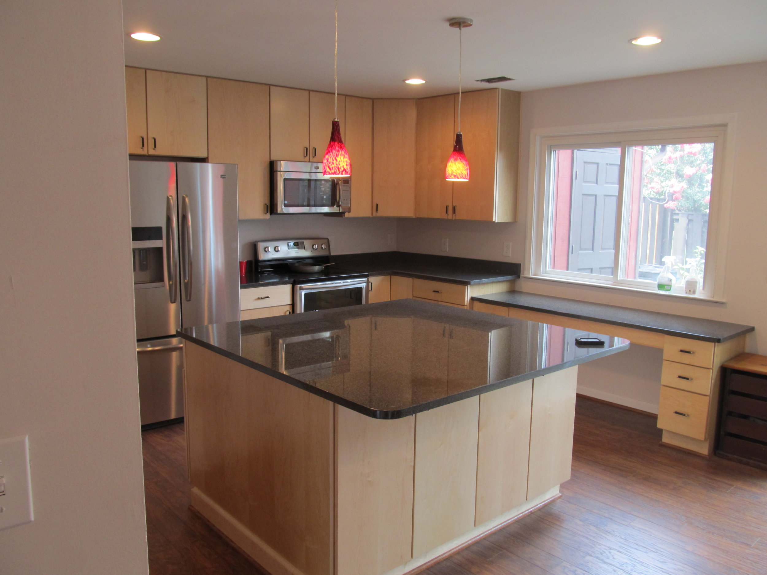 Small Cluttered Tight Kitchen to Modern updated large kitchen Renovation Photo