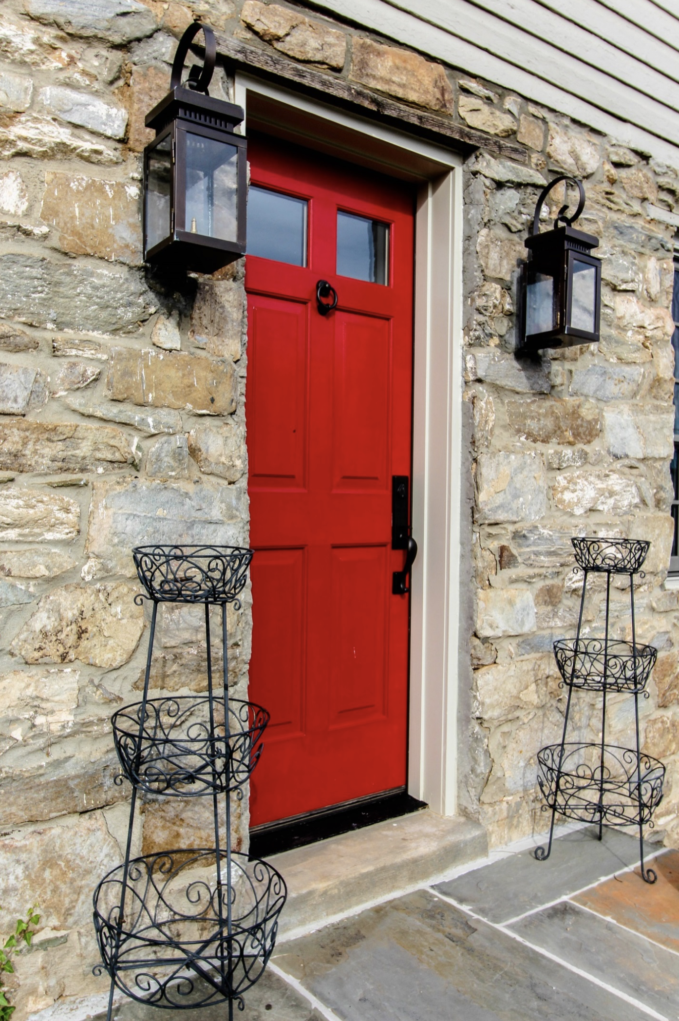 Historic Hillsboro Stone House Front Door After Renovation Photo