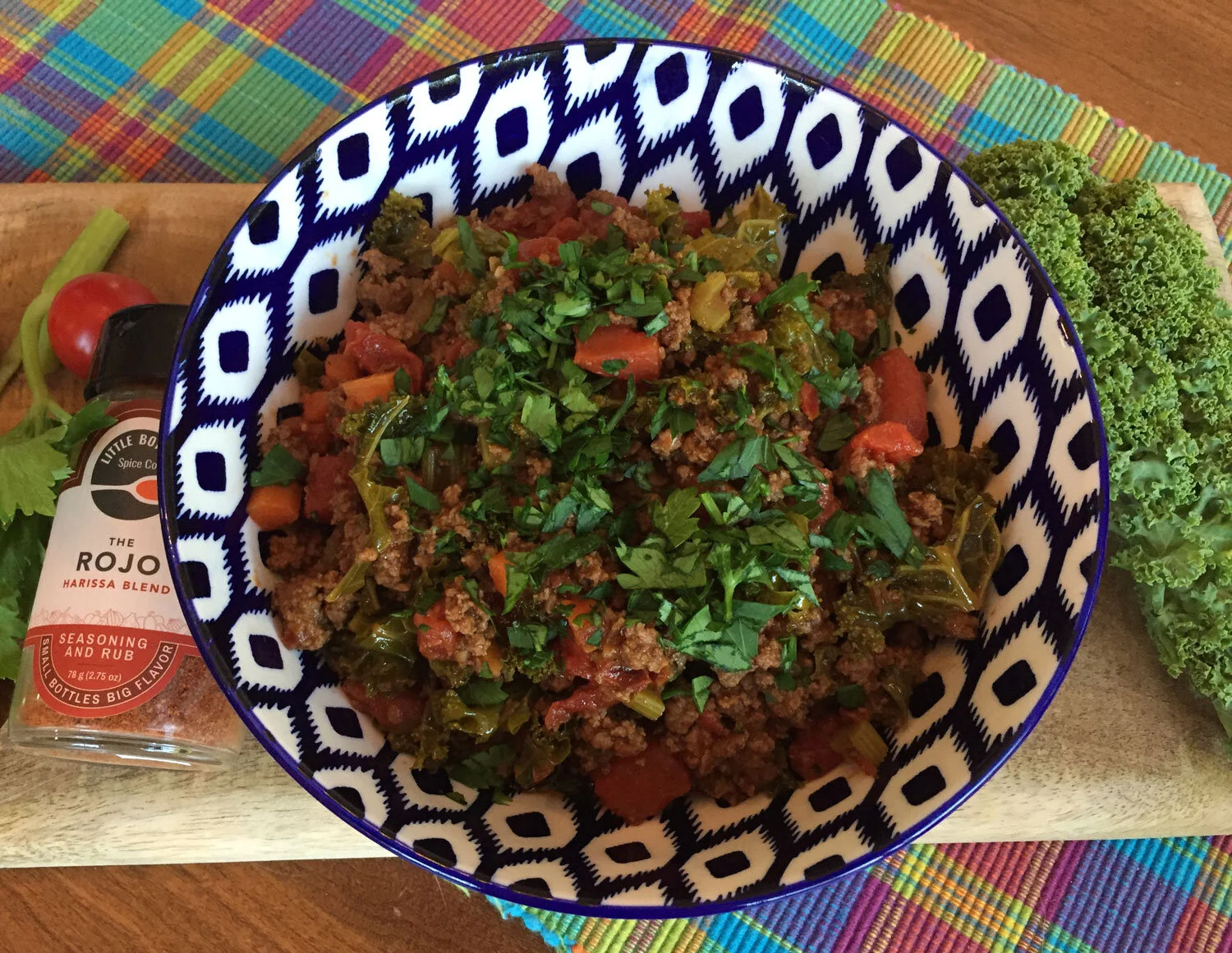 Spiced Ground Beef with Kale — Little Bottles Spice Co.