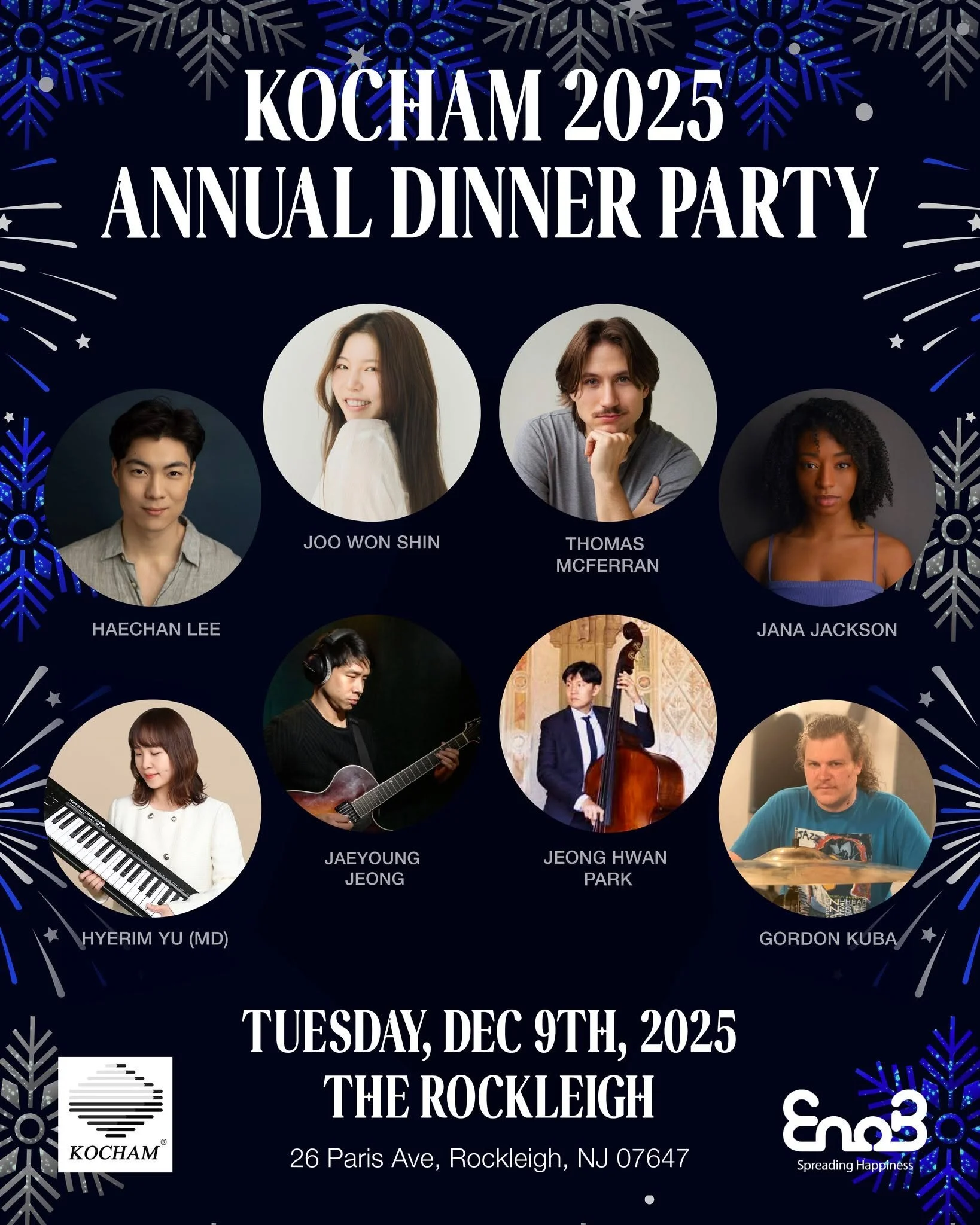 [EnoB NY] EnoB will receive sponsorship support at the year-end banquet of the Korean Chamber of Commerce and Industry in the USA (KOCHAM) on December 9th, and is honored to be invited for a special performance to showcase its mission and activities.