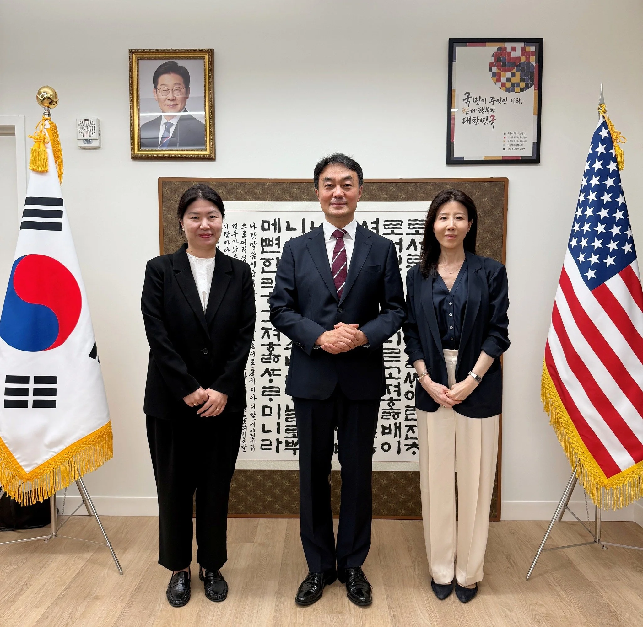 EnoB President &amp; CEO Jae Yeon Kim and Board Chair Ashley J. Song attended a roundtable hosted by the Consulate General of the Republic of Korea in New York on July 1 at its new consulate building to discuss stronger collaboration with the Korean 