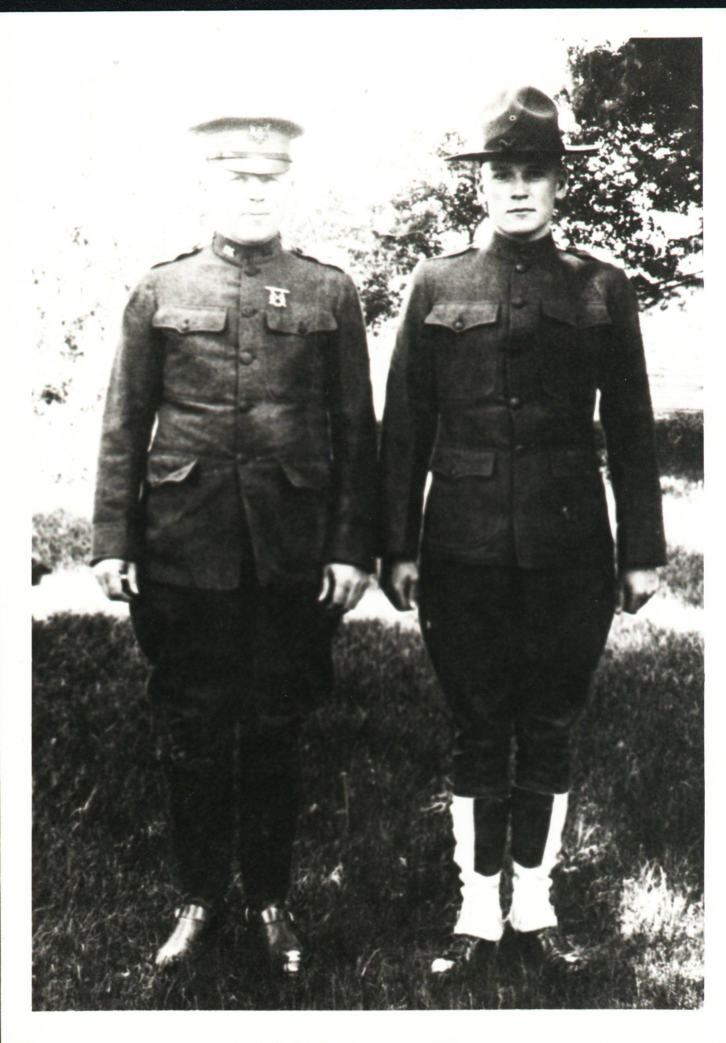 Major Anrthur A. Caswell and son Sgt. Arthur D. Caswell, 1918