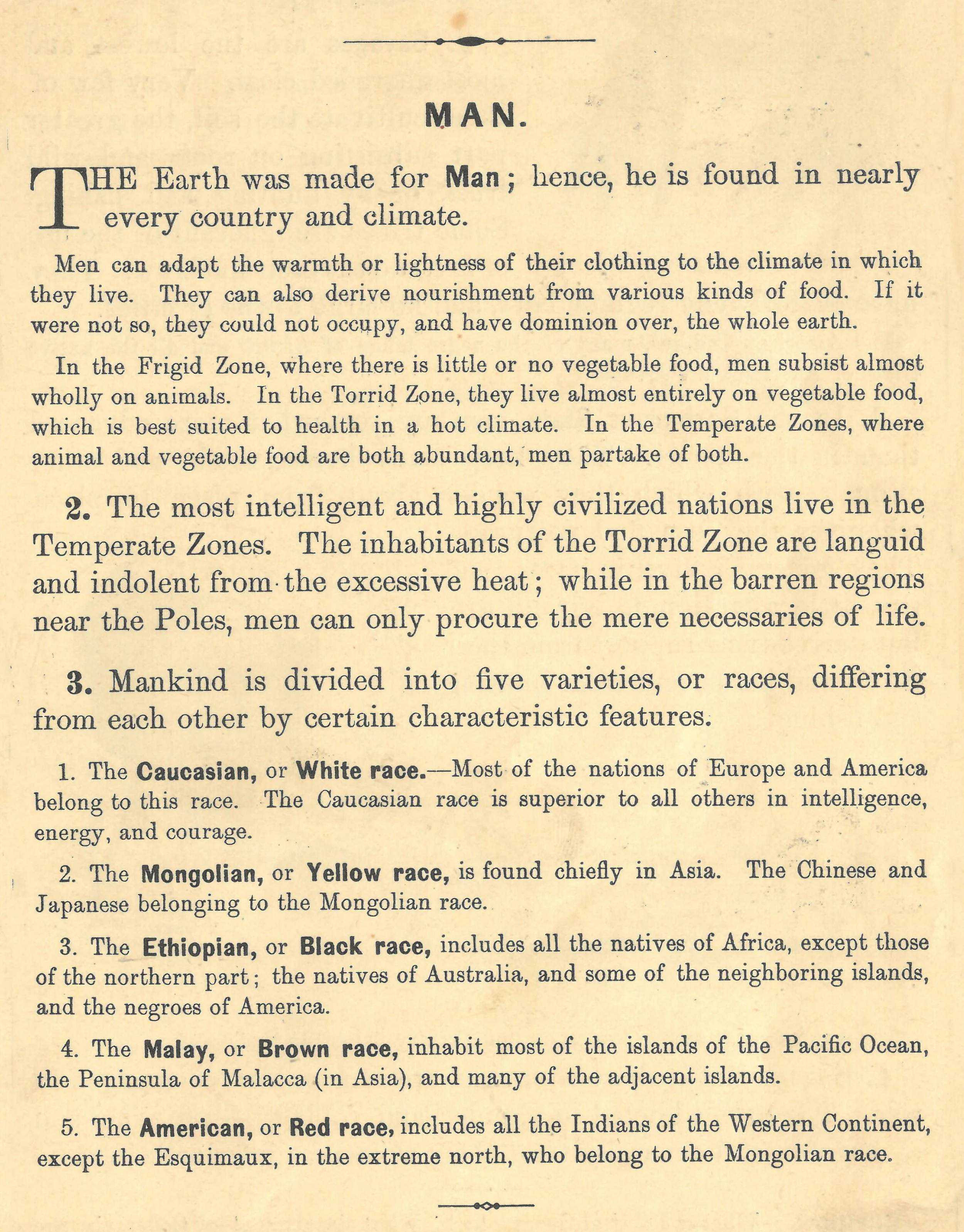A page from the Geography textbook