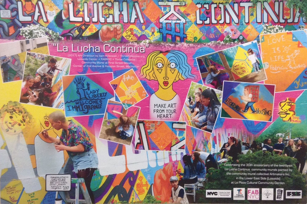    La Lucha -inspired community mural at First Street Green   Photo © Jane Weissman  
