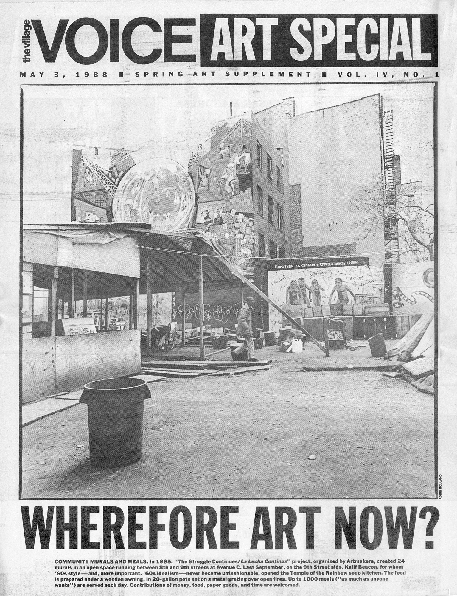 The Village Voice / Art Special , May 3, 1988, cover Courtesy of La Plaza Cultural Archives